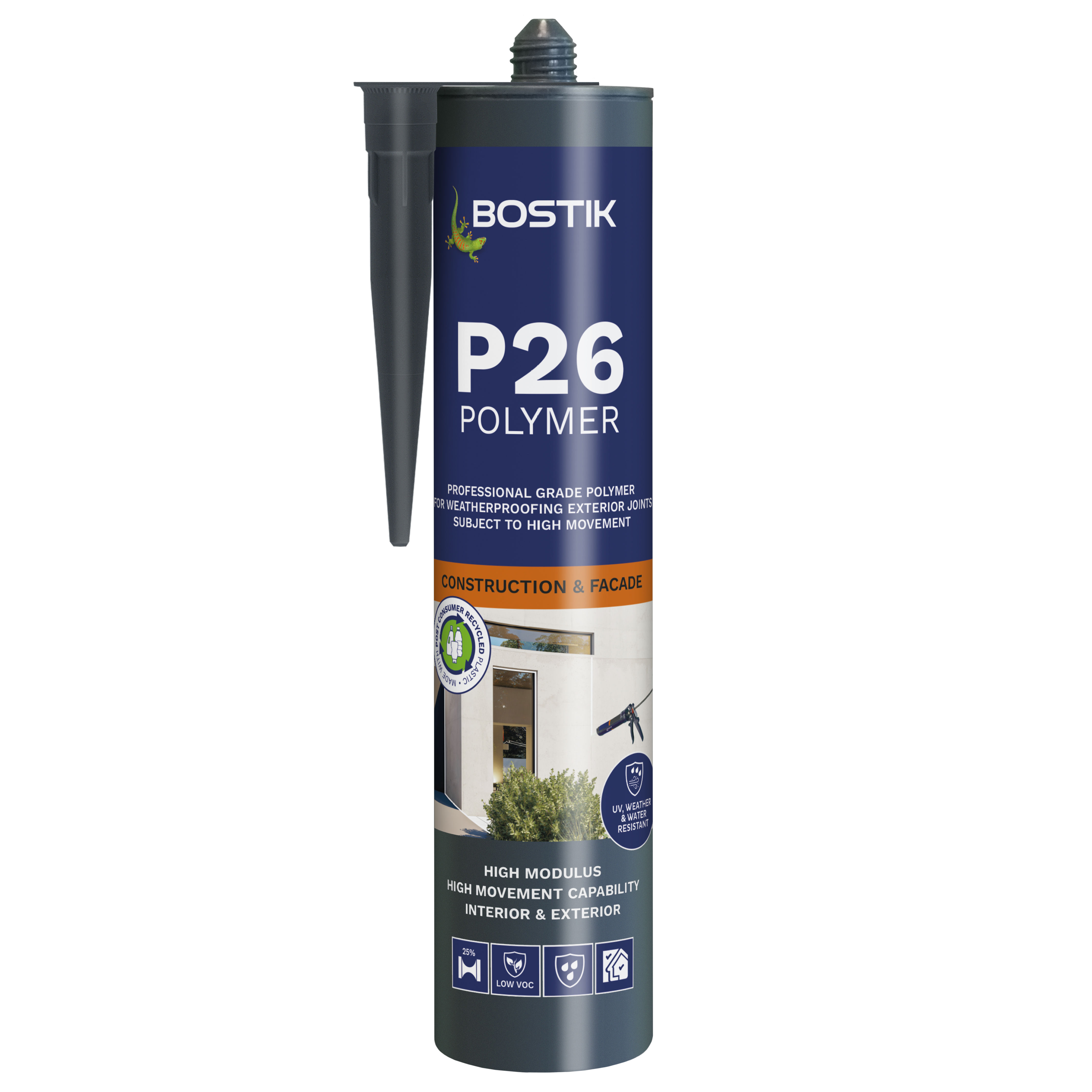 Bostik P26 Weatherproof Construction and Facade Polymer Sealant White 290ml