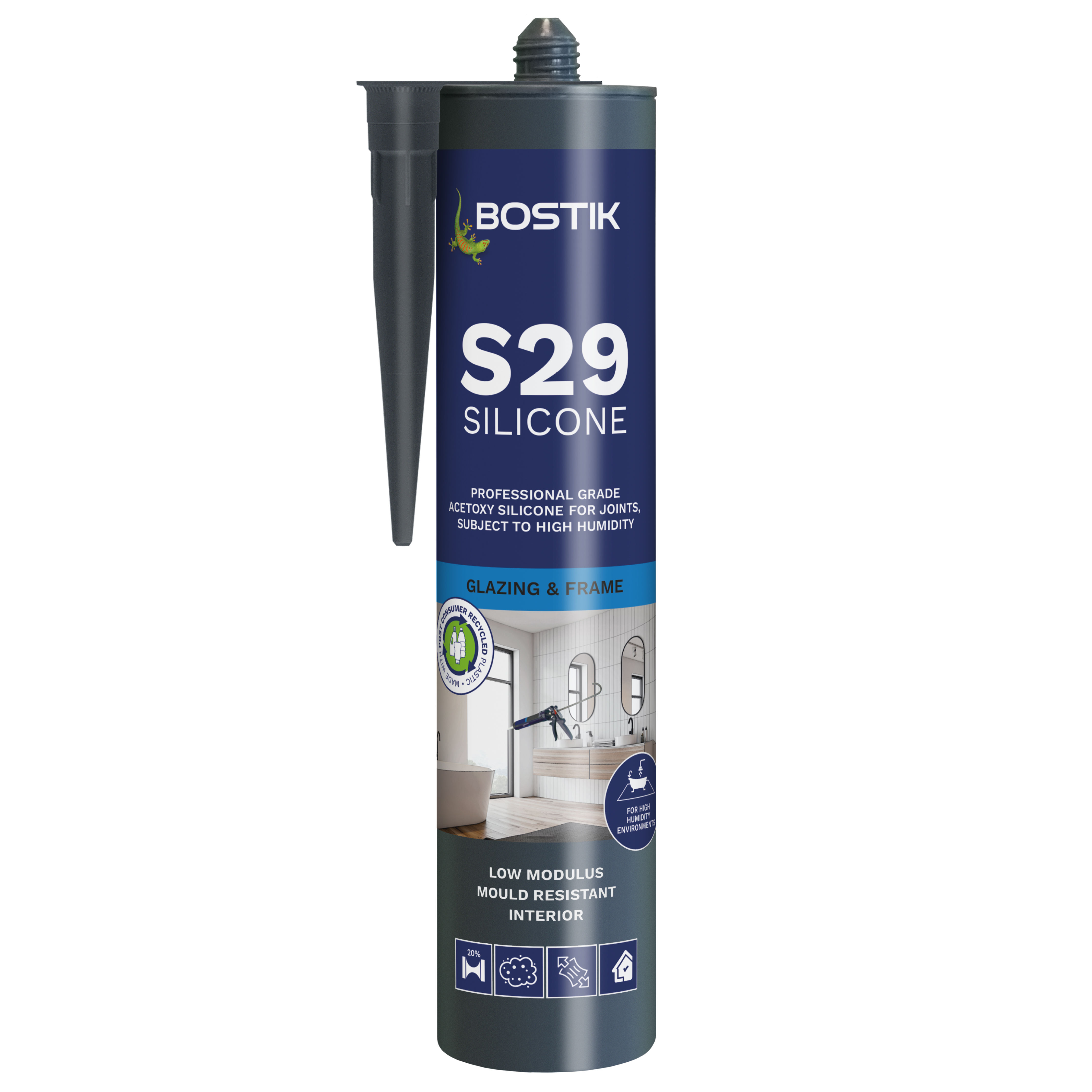 Bostik S29 LMA High Humidity Glazing and Frame Silicone Sealant Clear 310ml