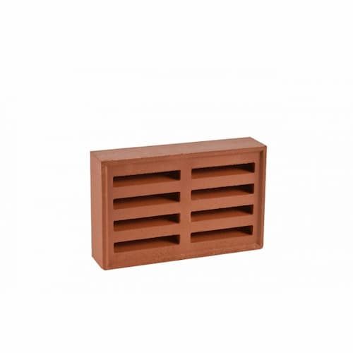 Air Brick Louvre Red (220mm x 70mm) 9" x 3"