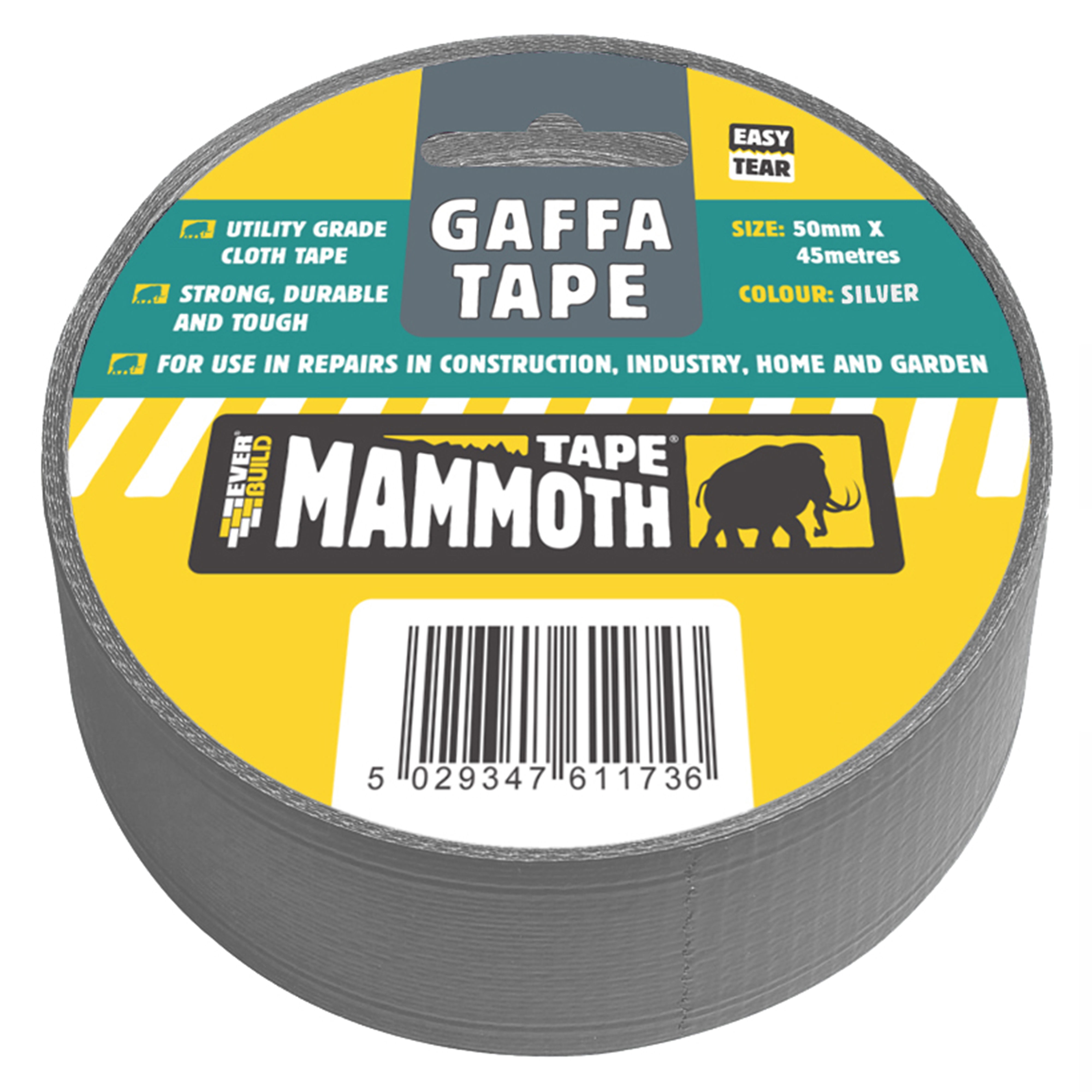 Everbuild Mammoth Gaffa Tape Silver 50mm x 45m