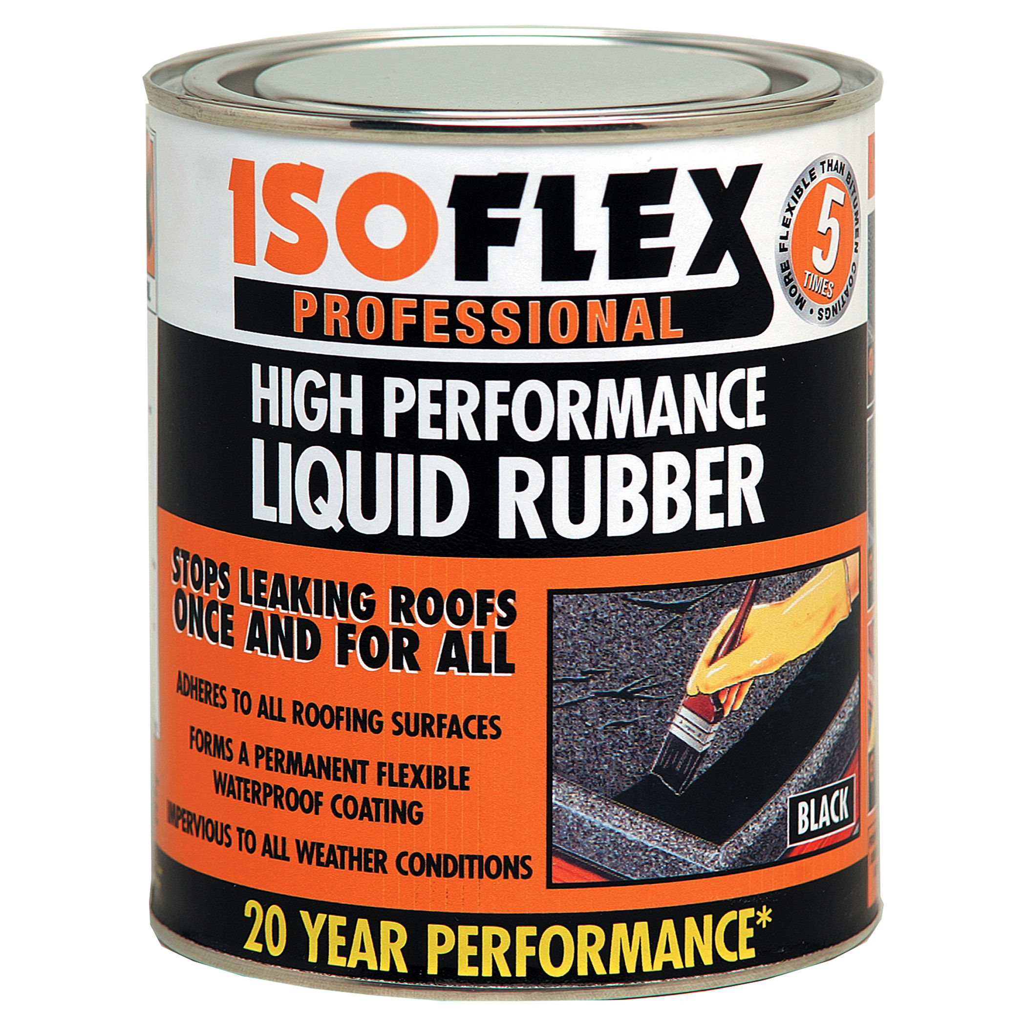 Thompsons Isoflex Liquid Rubber Roof Waterproofer Black - 34892