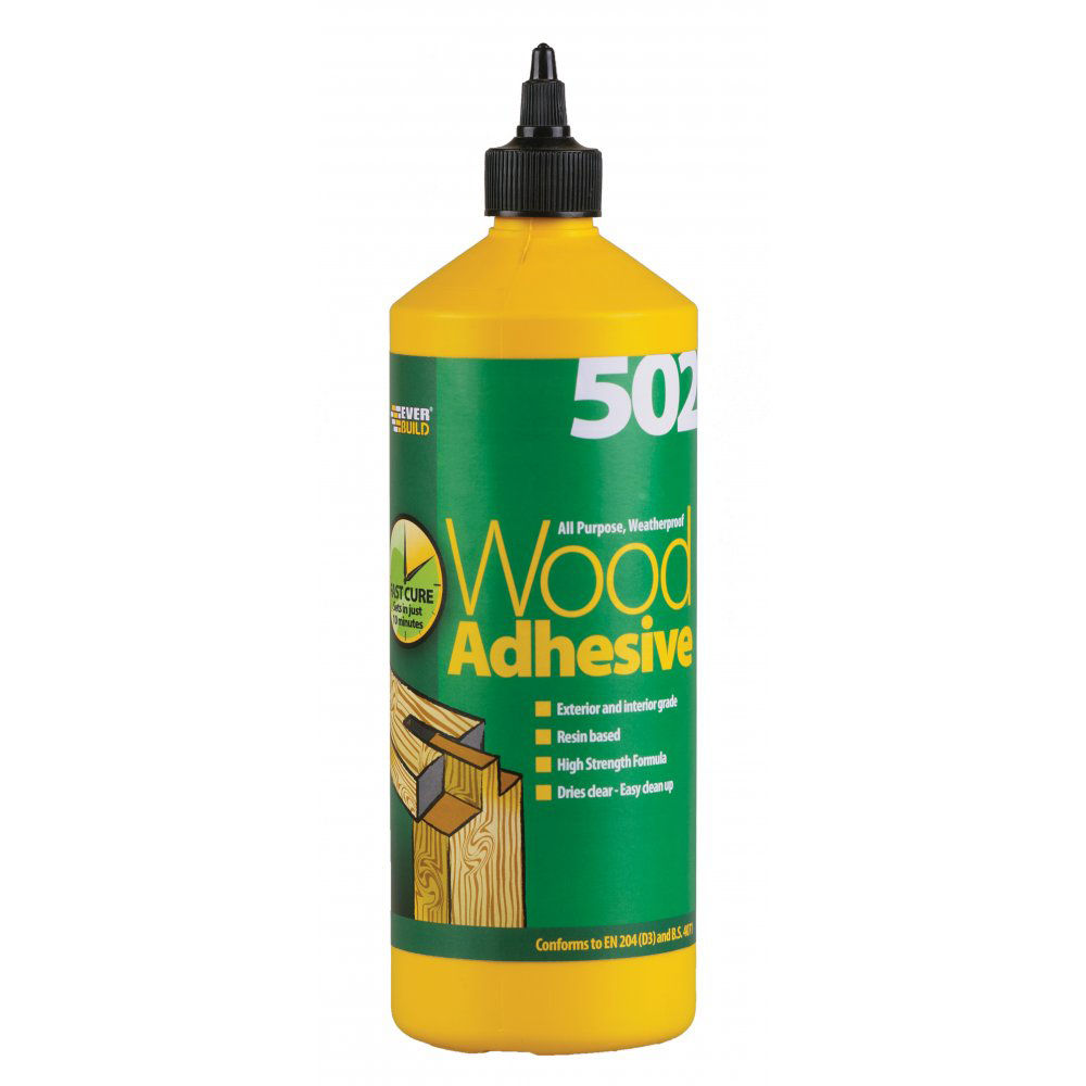 Everbuild 502 All Purpose Weatherproof Wood Adhesive 1L
