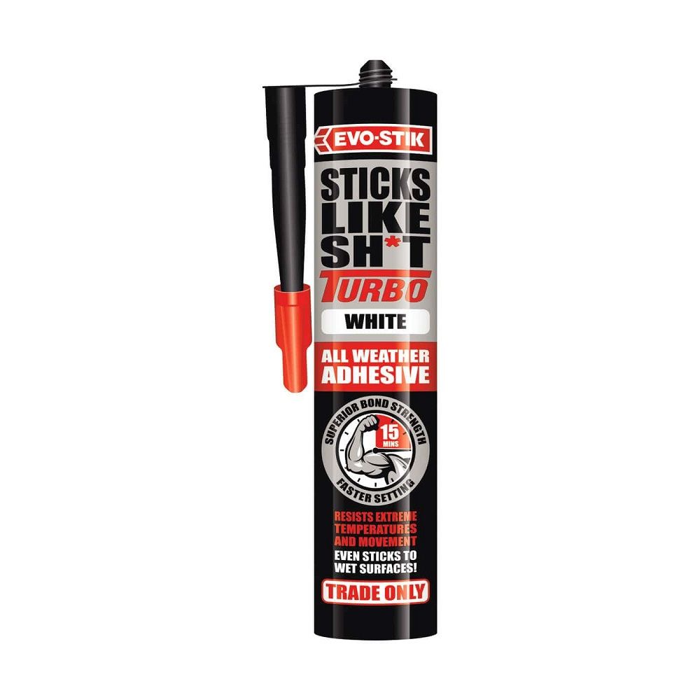 Evo-Stik Sticks Like Sh*t Turbo All Weather Adhesive White 290ml