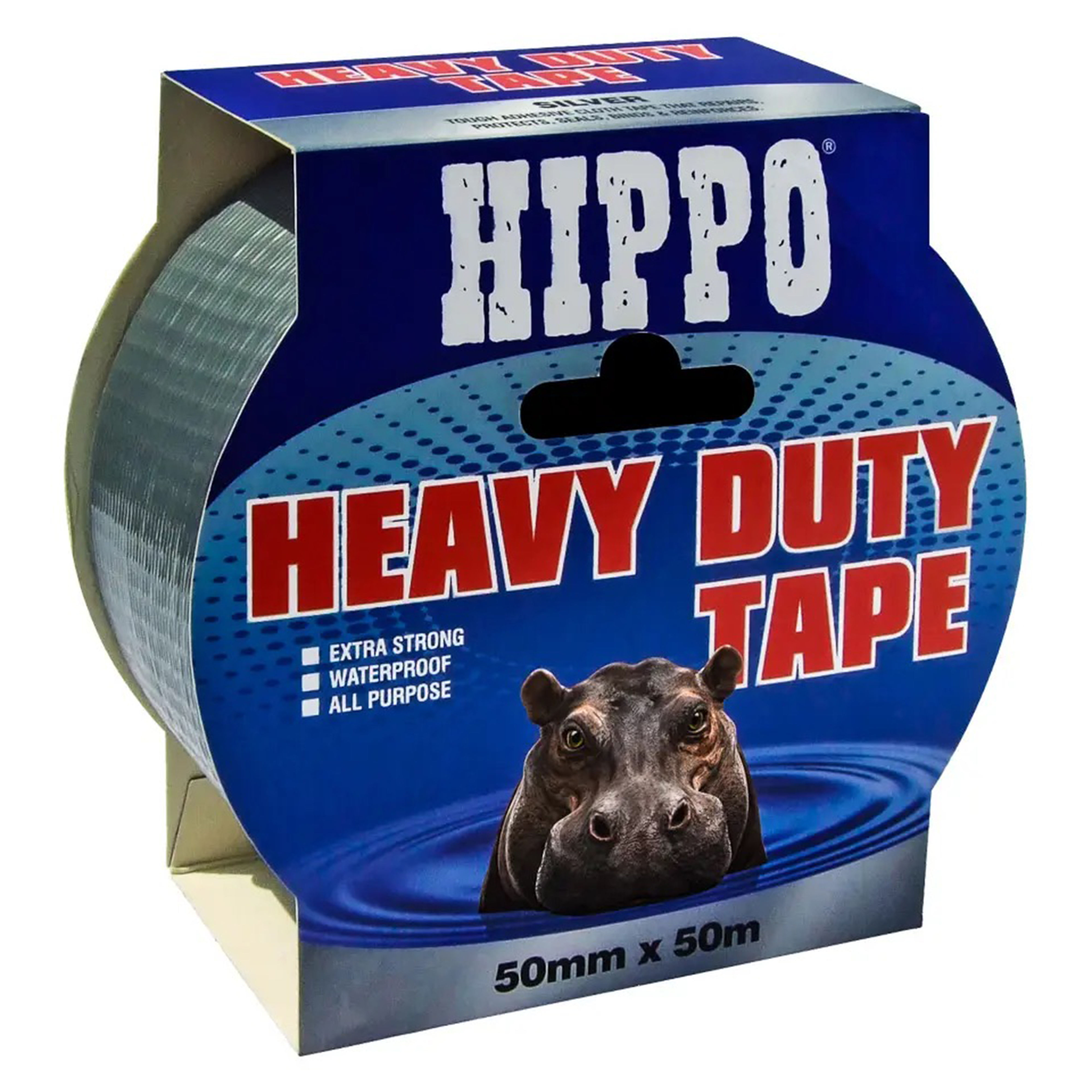 Hippo Heavy Duty Duct Tape Silver 50mm x 50m