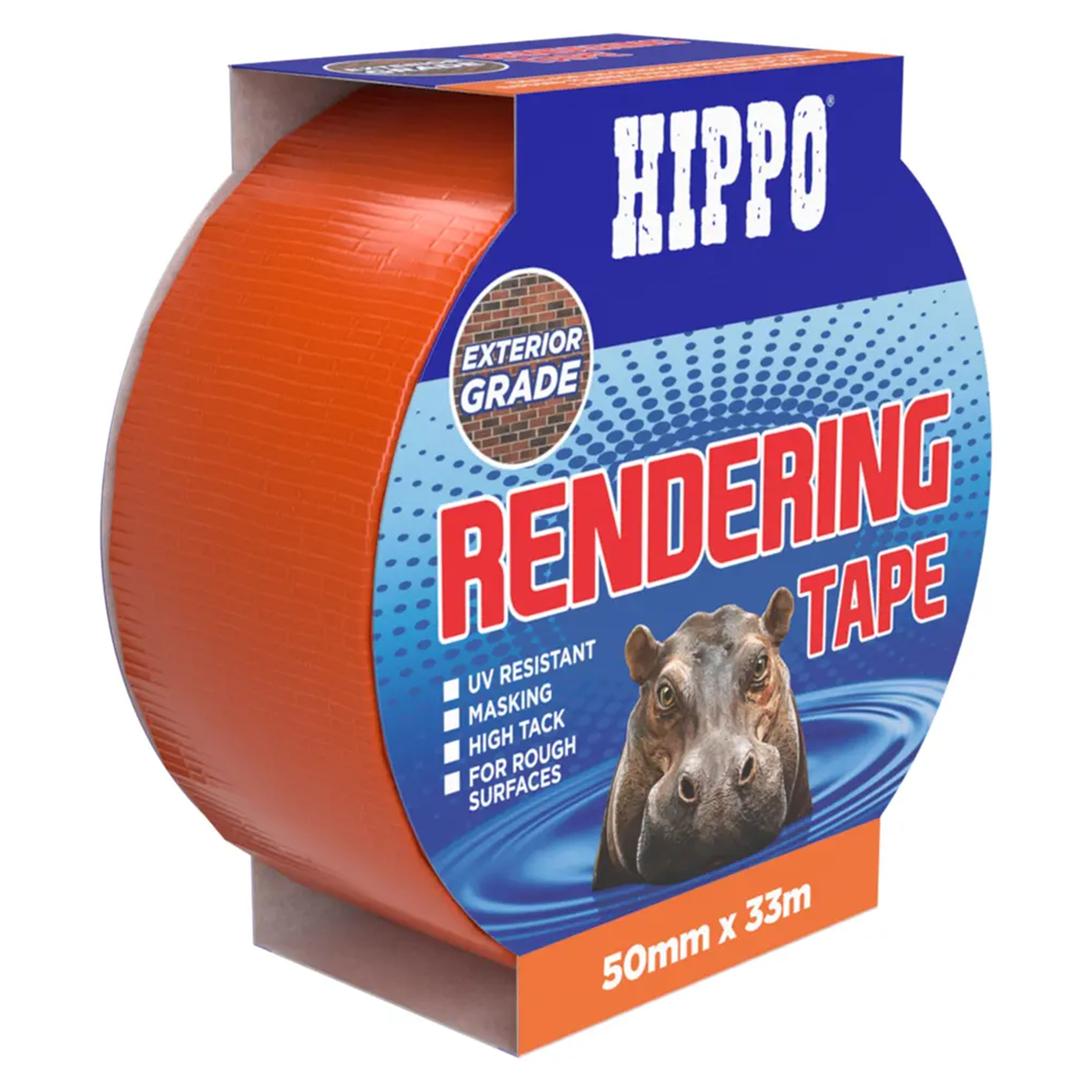 Hippo Rendering Tape Orange 50mm x 33m