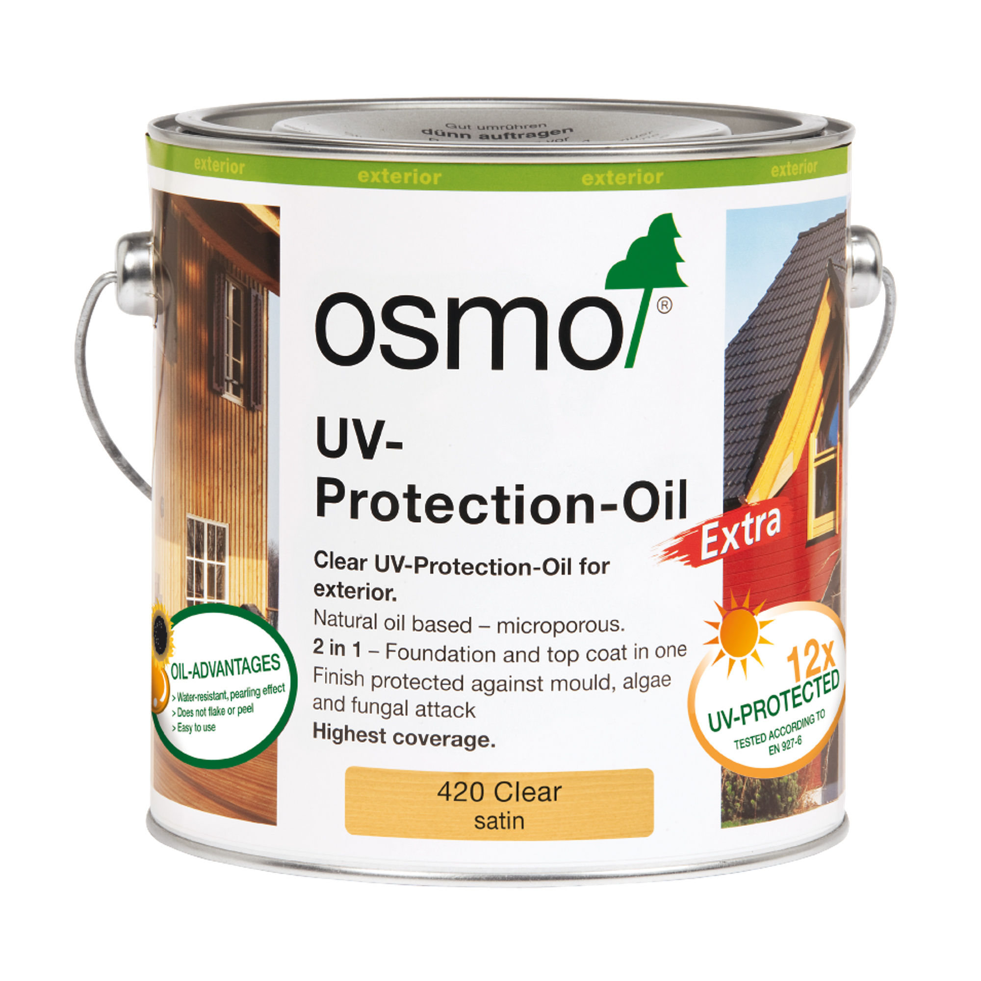 Osmo UV Protection Wood Oil Extra Clear Satin - 420