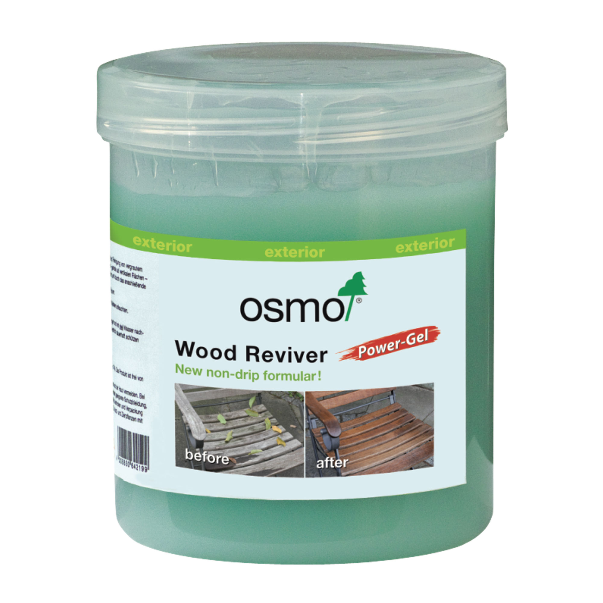 Osmo Wood Reviver Power Gel Wood Cleaner with Deck Cleaning Brush 2.5L - 6609D