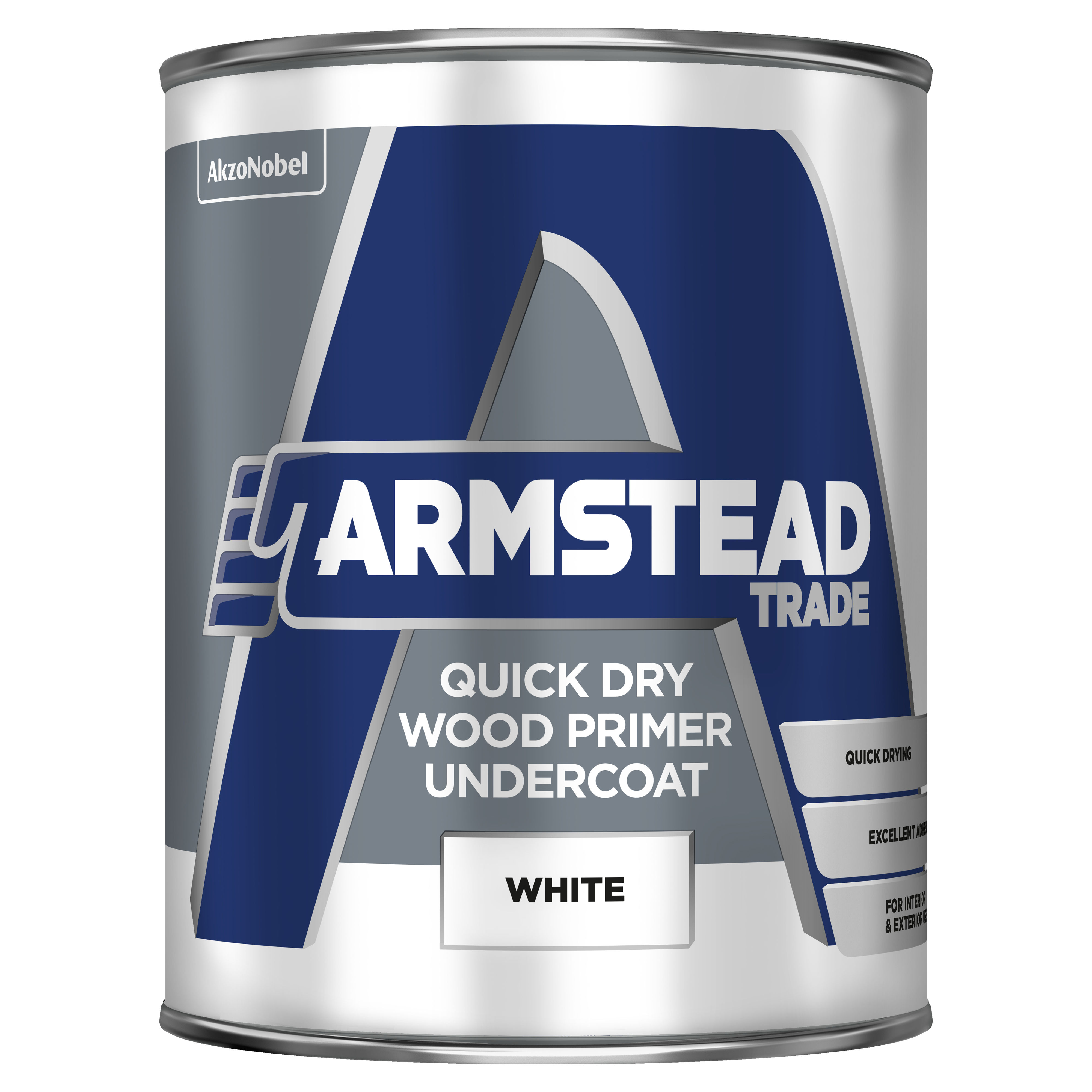 Armstead Trade Quick Dry Wood Primer Undercoat White 1L