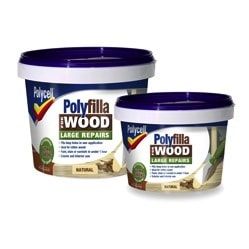 Polycell Polyfilla Wood Filler Large Repairs Tub Natural 2x 375g
