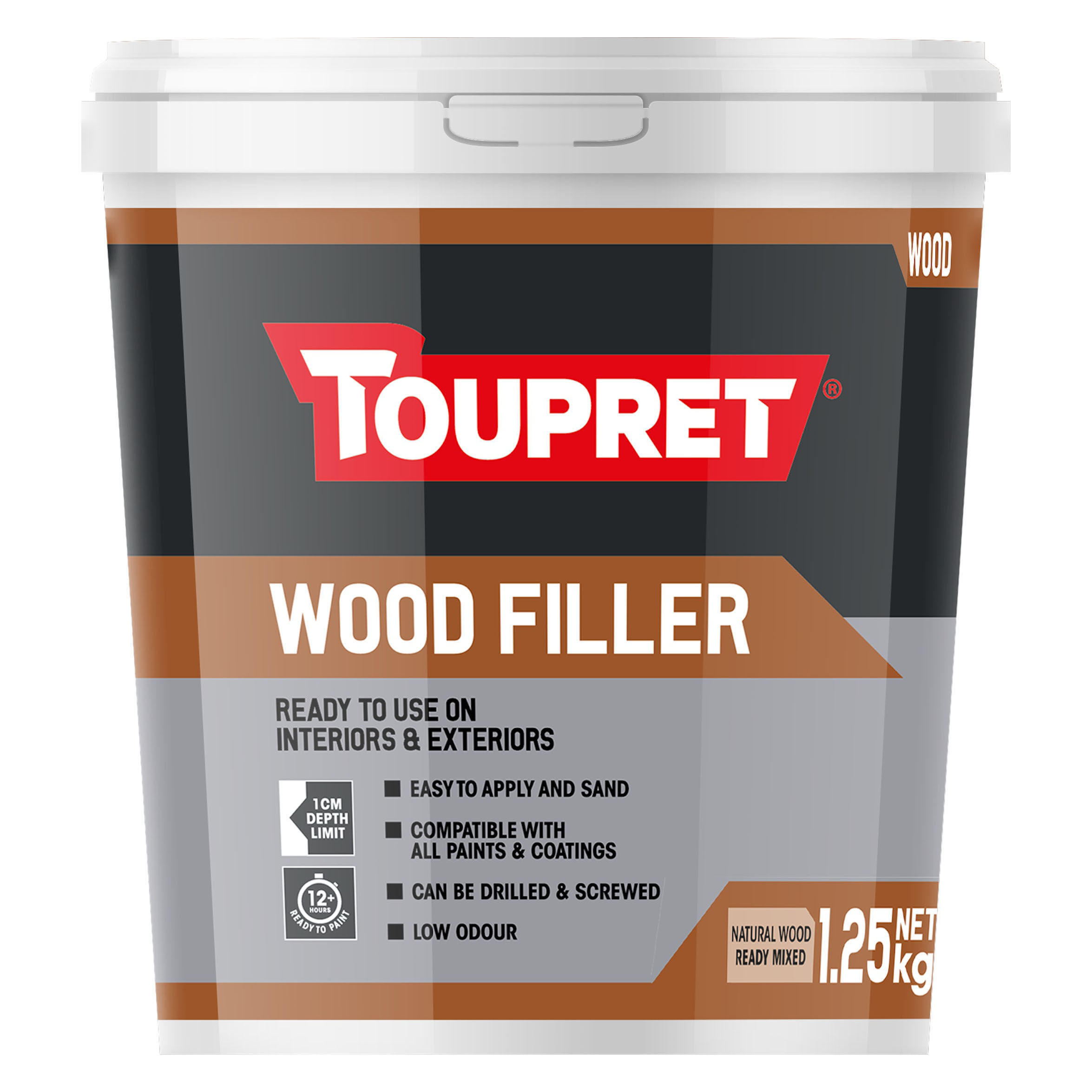 Toupret Wood Filler Ready Mixed Natural Wood 1.25kg