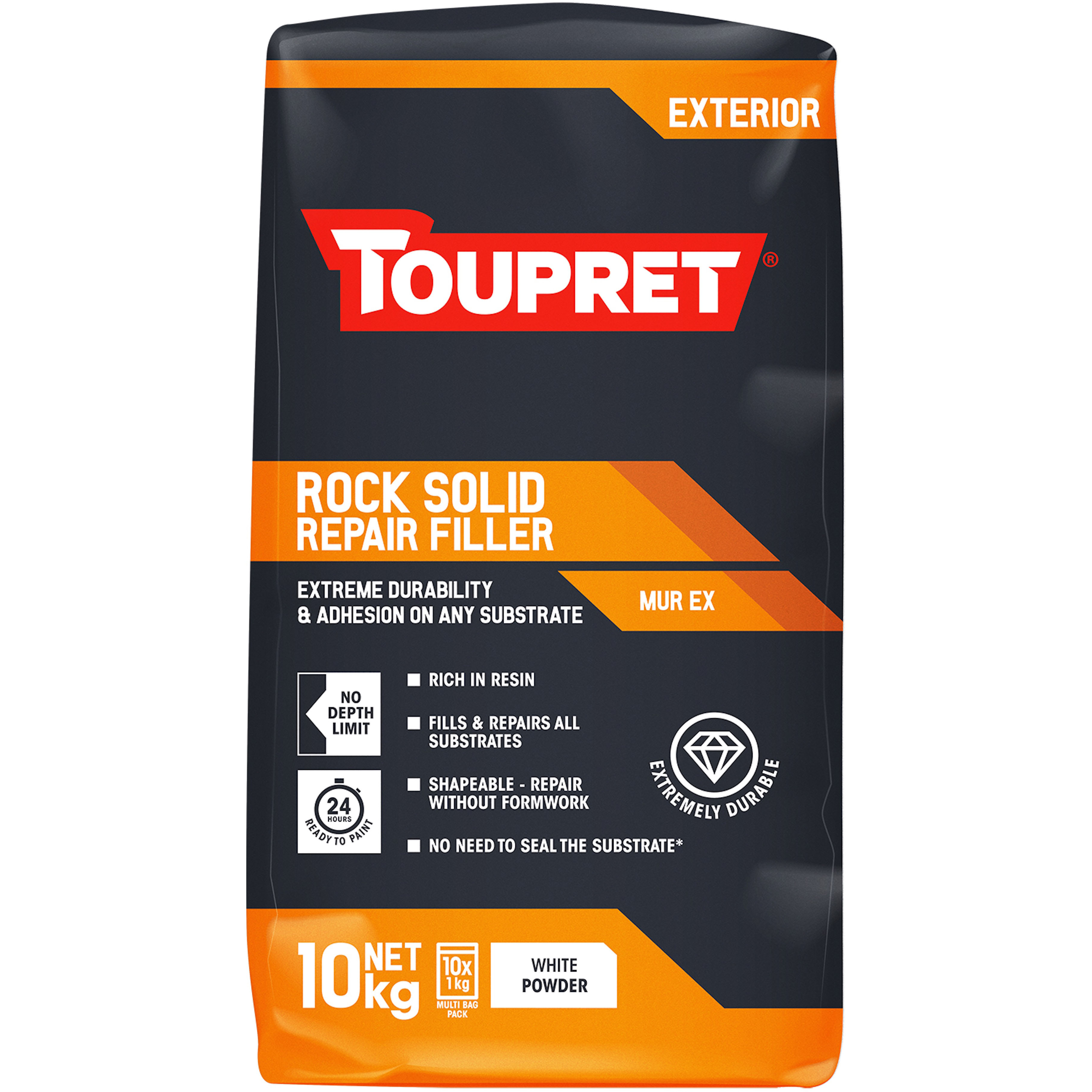 Toupret Rock Solid Repair Filler - Mur Ex - Bag In Bag