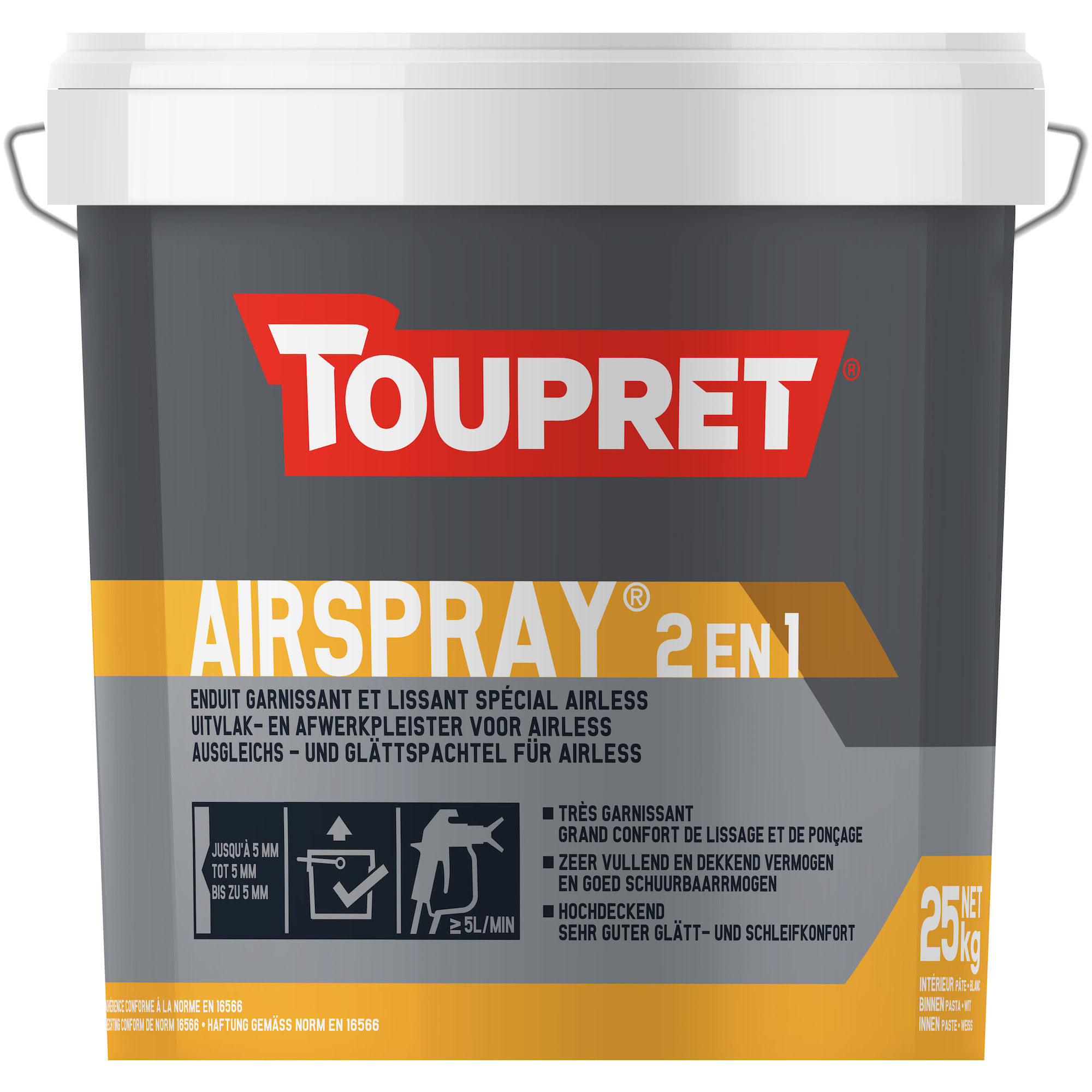 Toupret Airspray 2 In 1 - Level & Skim Finish 25Kg