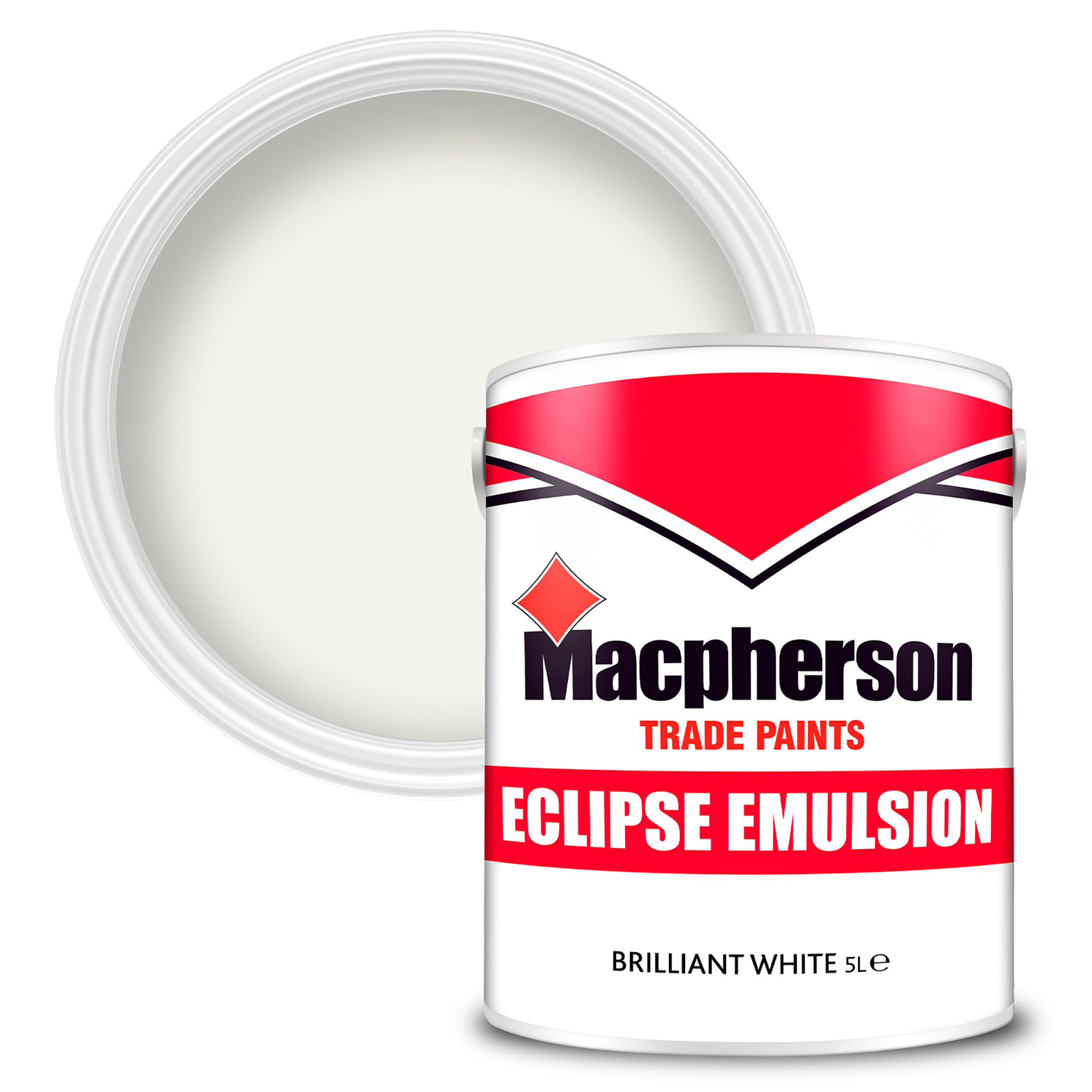 Macpherson Eclipse Matt Emulsion Paint Brilliant White 5L