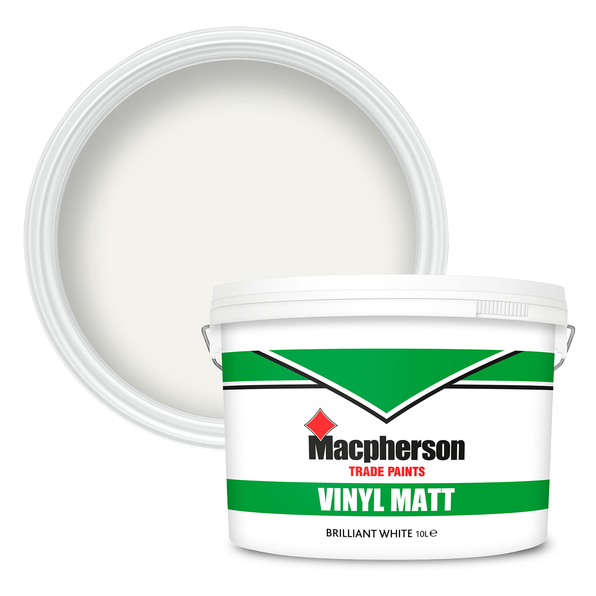 Macpherson Vinyl Matt Emulsion Paint Brilliant White 10L
