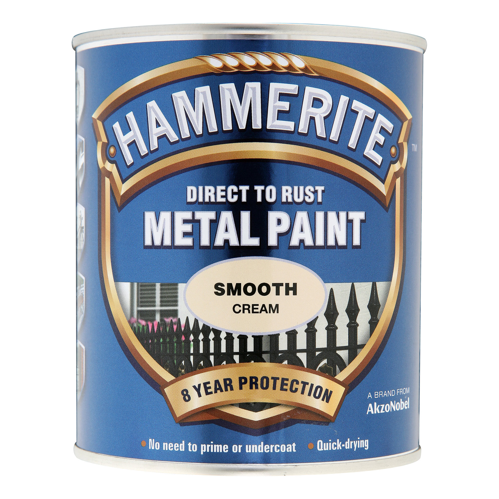 Hammerite Direct to Rust Metal Paint Smooth Finish Cream