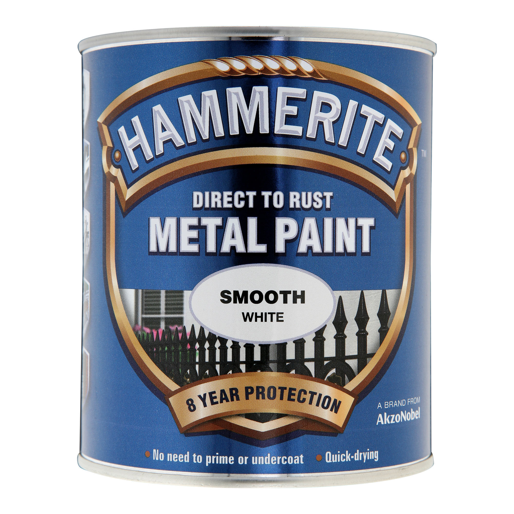 Hammerite Direct to Rust Metal Paint Smooth Finish White