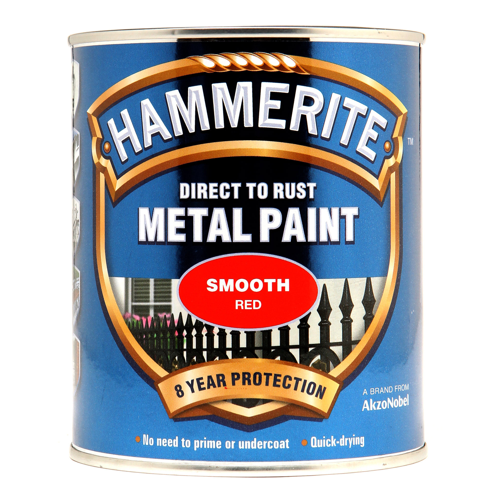Hammerite Direct to Rust Metal Paint Smooth Finish Red