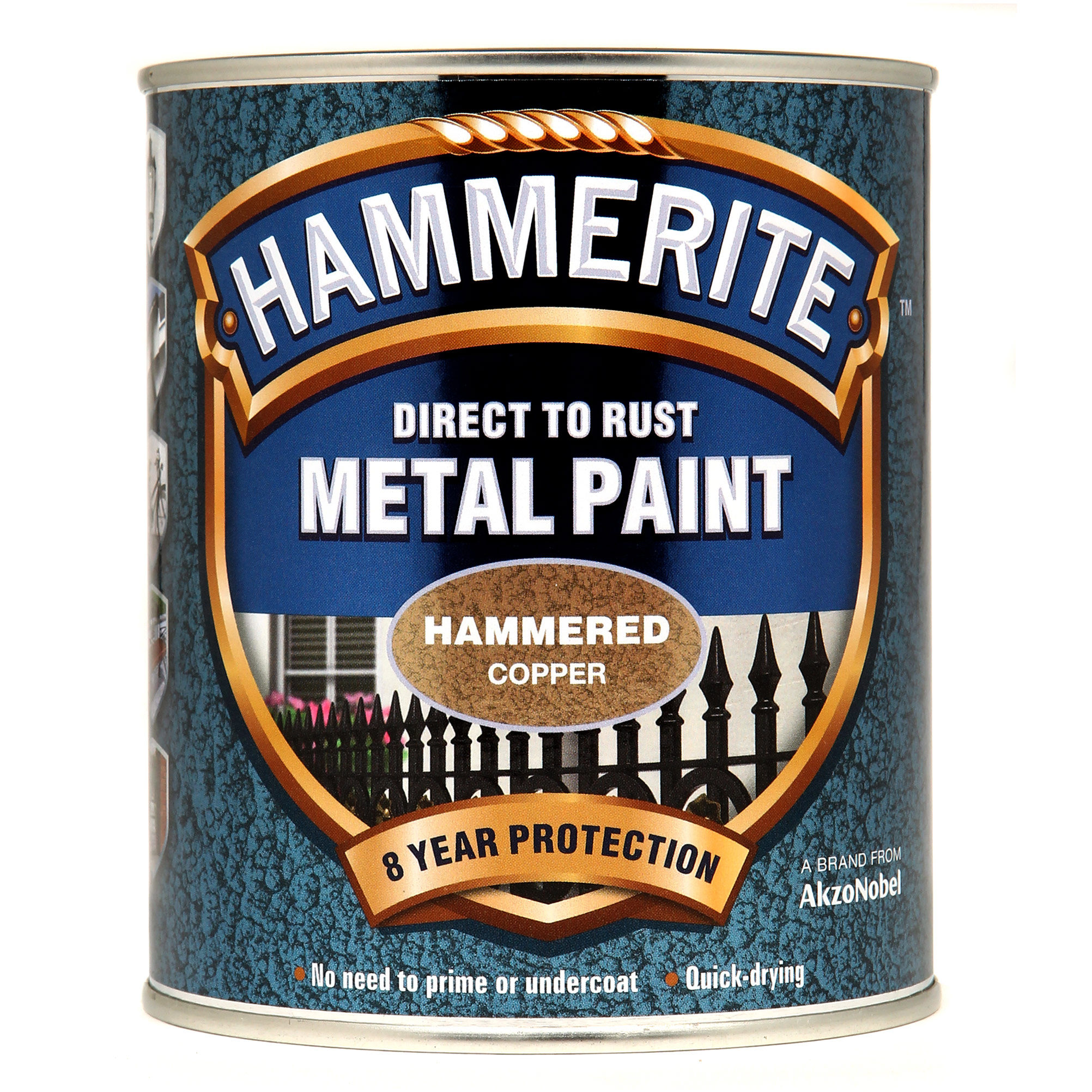 Hammerite Direct to Rust Metal Paint Hammered Finish Copper