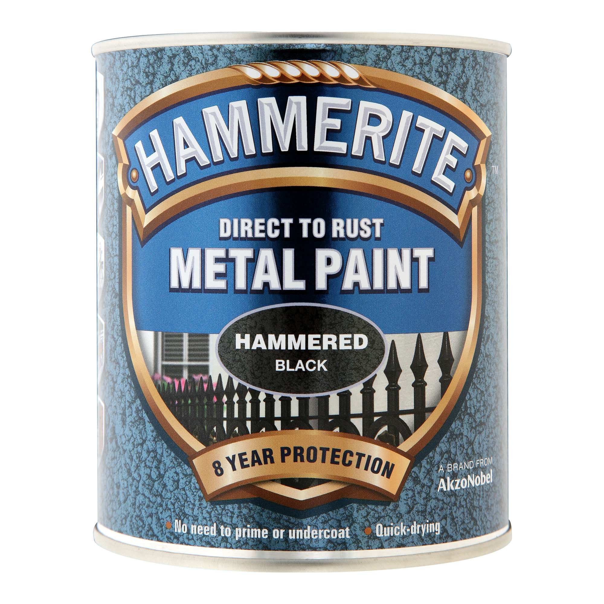 Hammerite Direct to Rust Metal Paint Hammered Finish Black