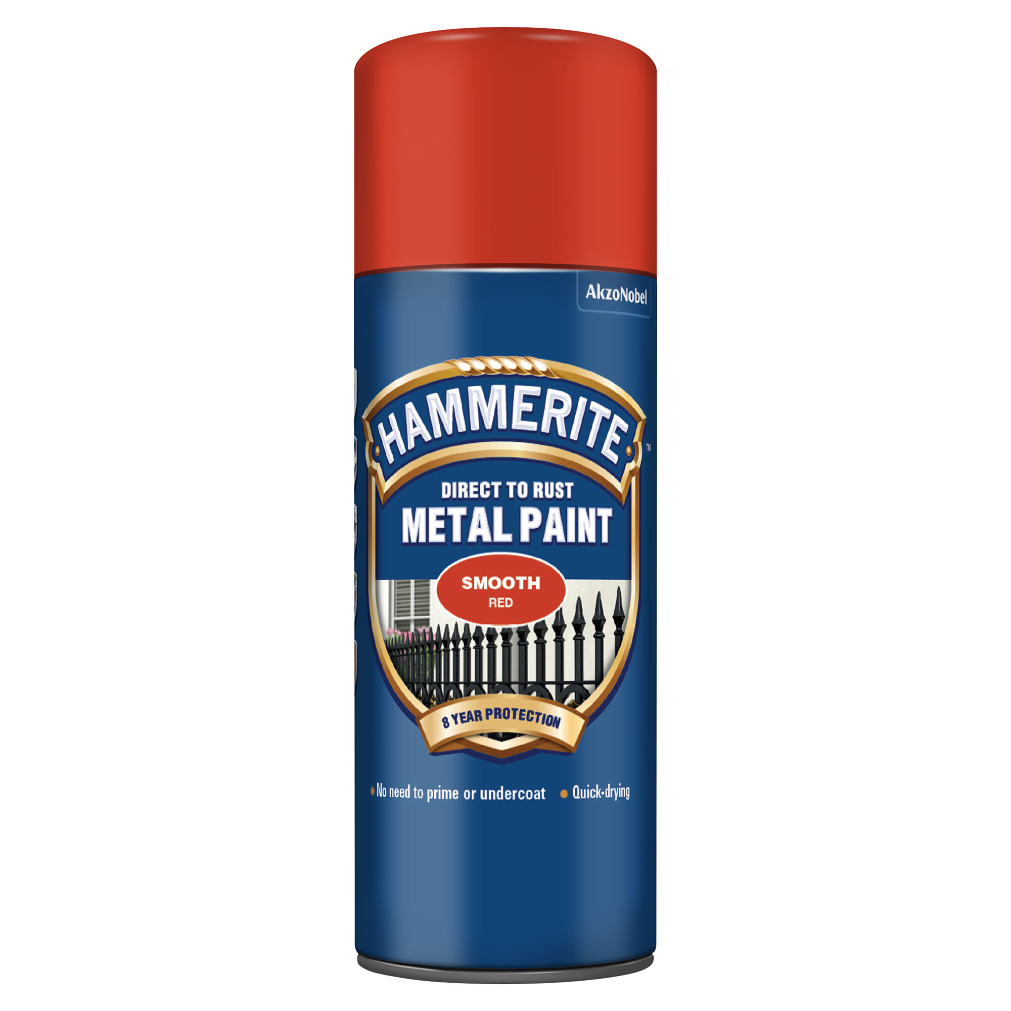 Hammerite Direct to Rust Metal Paint Aerosol Smooth Finish Red 400ml