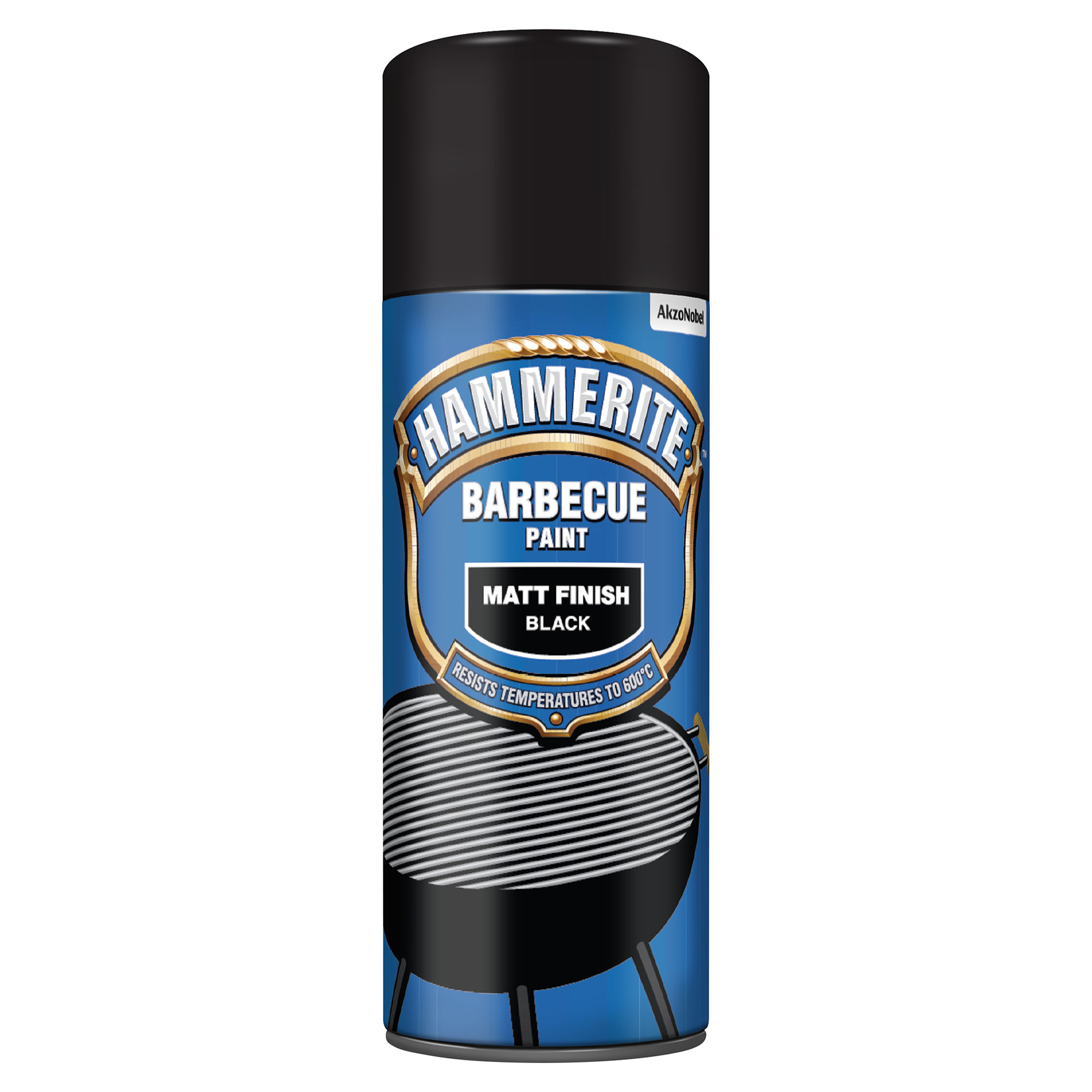 Hammerite Barbecue Paint Aerosol - Matt Finish (Black) 400ml