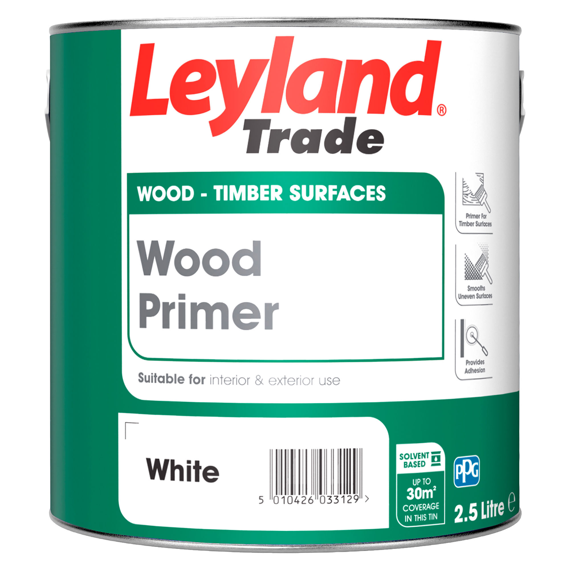 Leyland Wood Primer White 2.5L - 264877