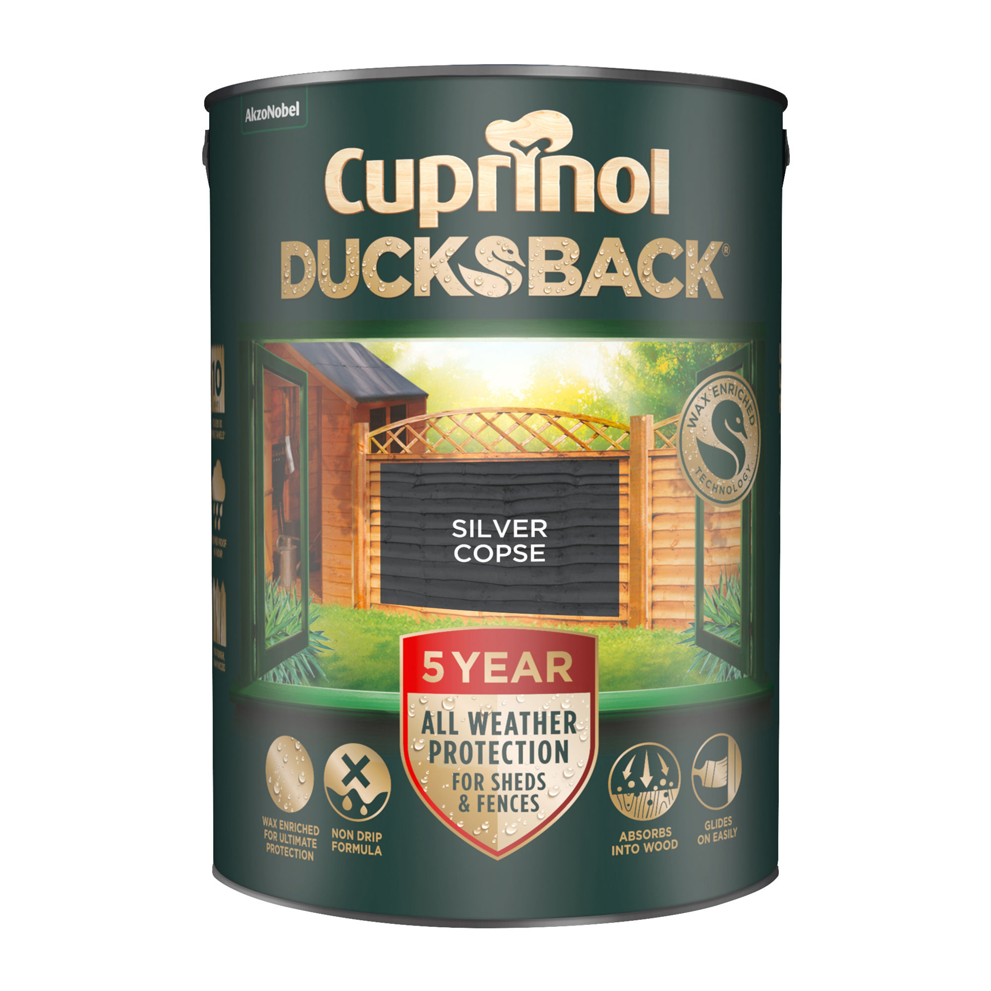Cuprinol 5 Year Ducksback Silver Copse 5L