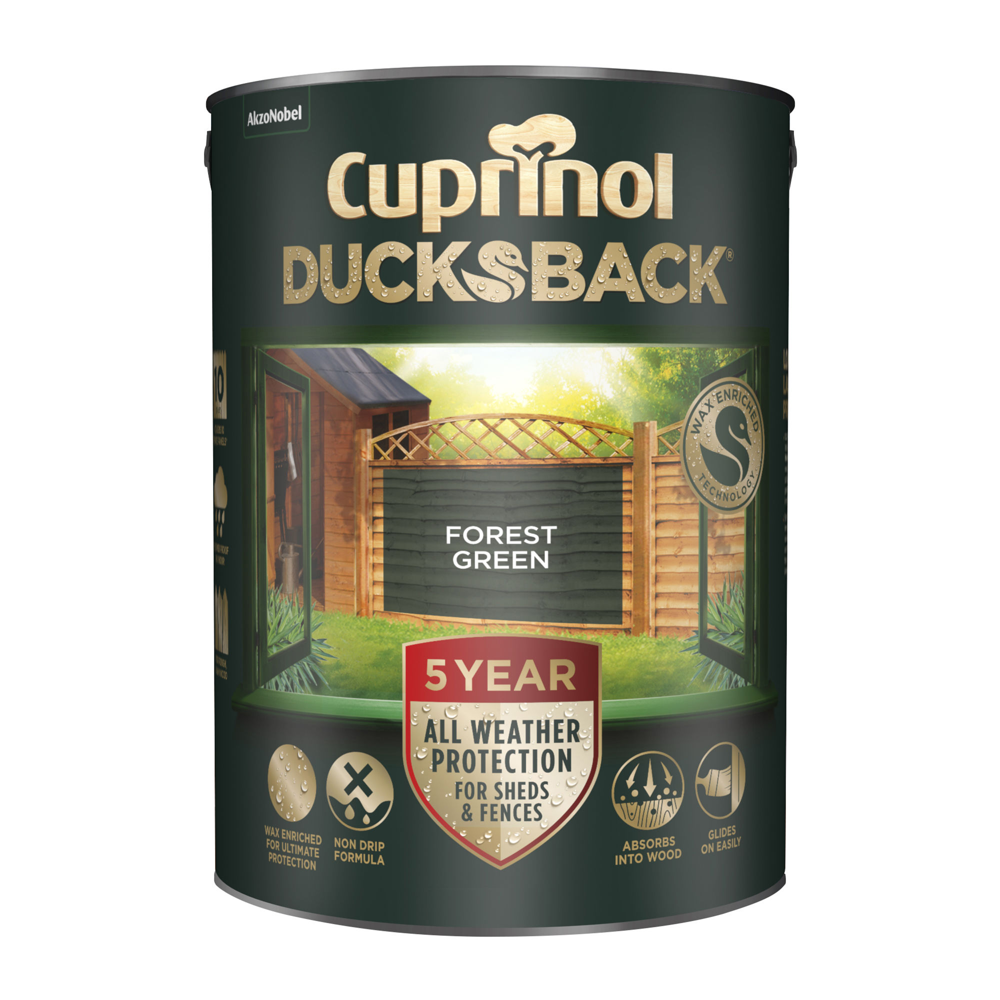 Cuprinol 5 Year Ducksback Forest Green 5L