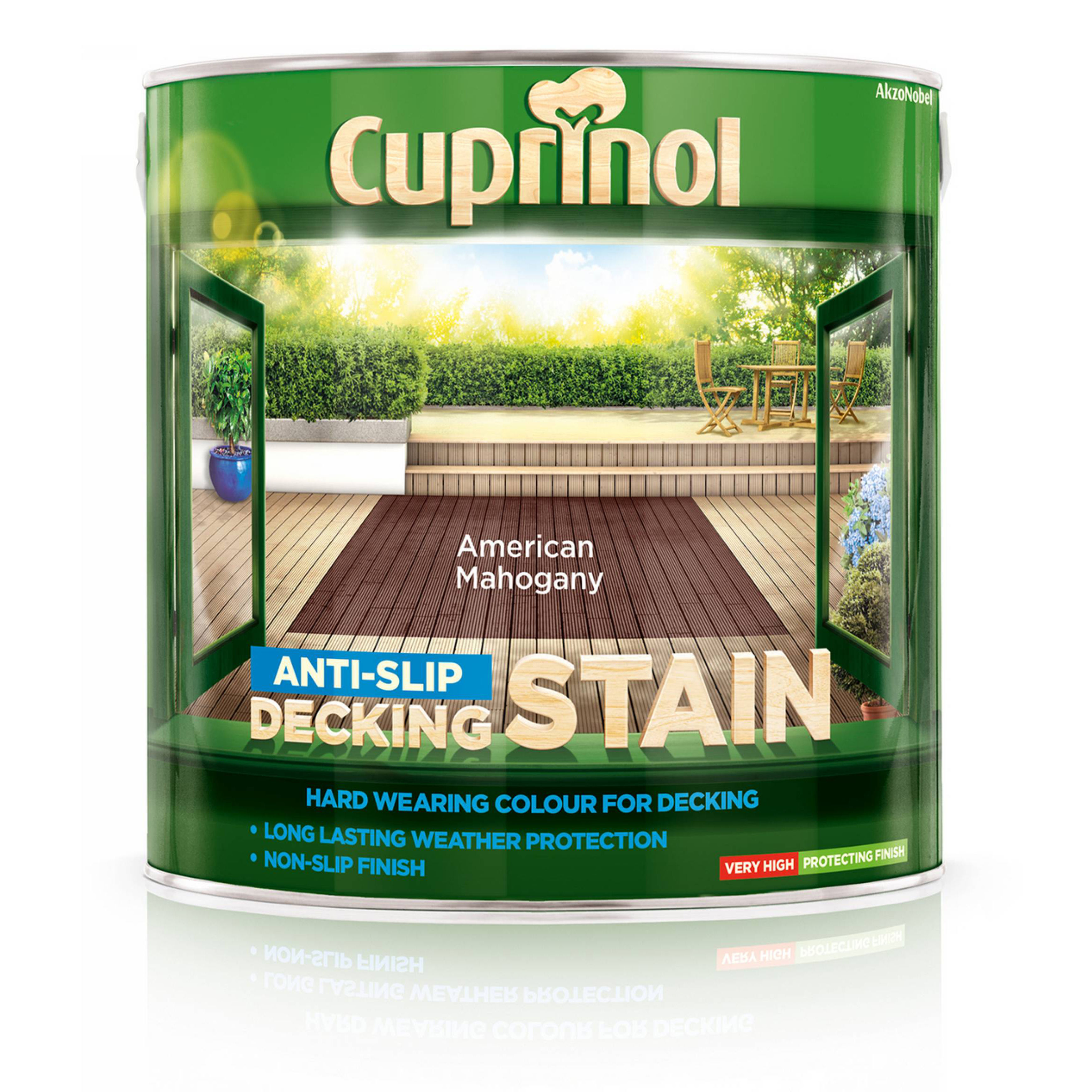 Cuprinol Anti-Slip Decking Stain American Mahogany 2.5L