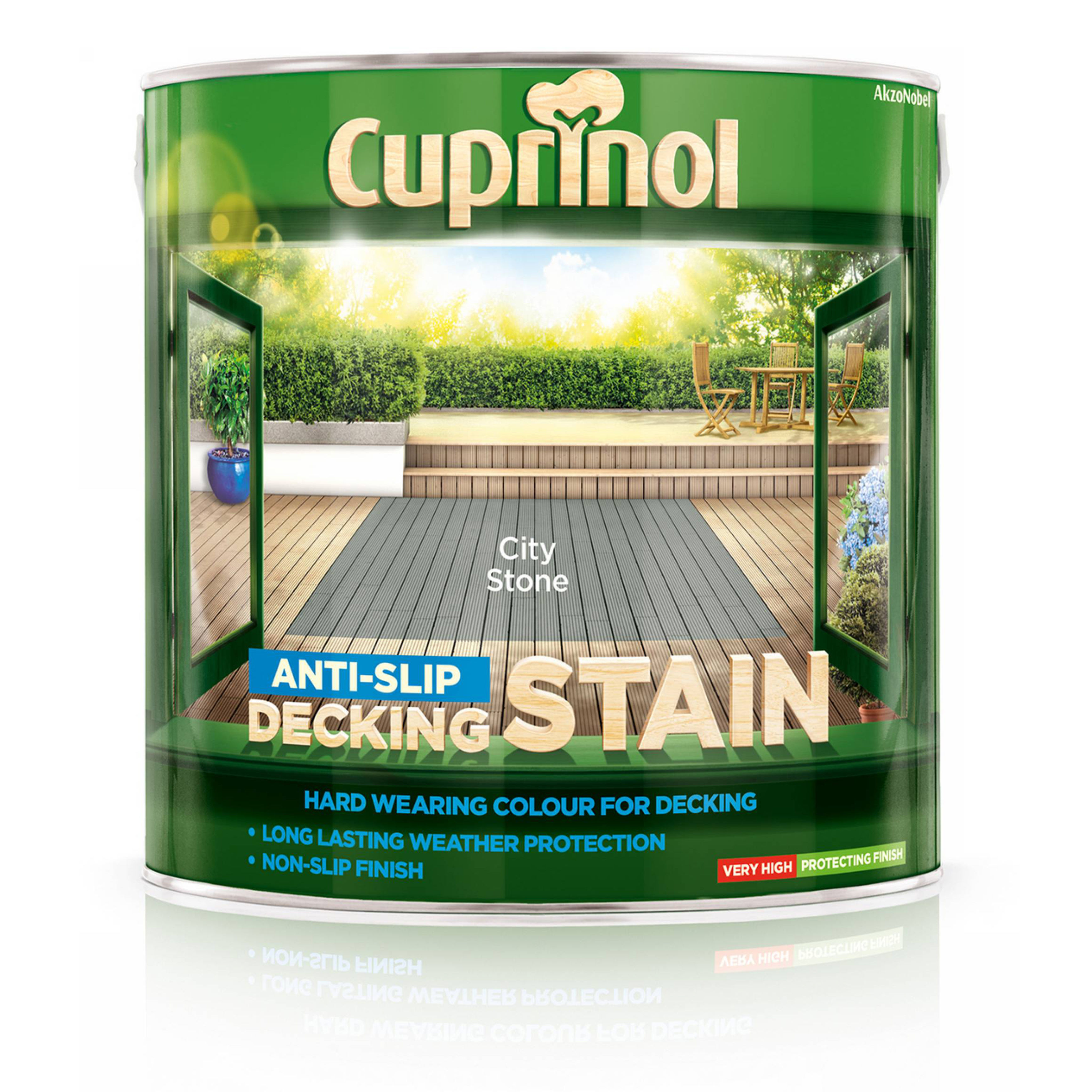 Cuprinol Anti-Slip Decking Stain City Stone 2.5L