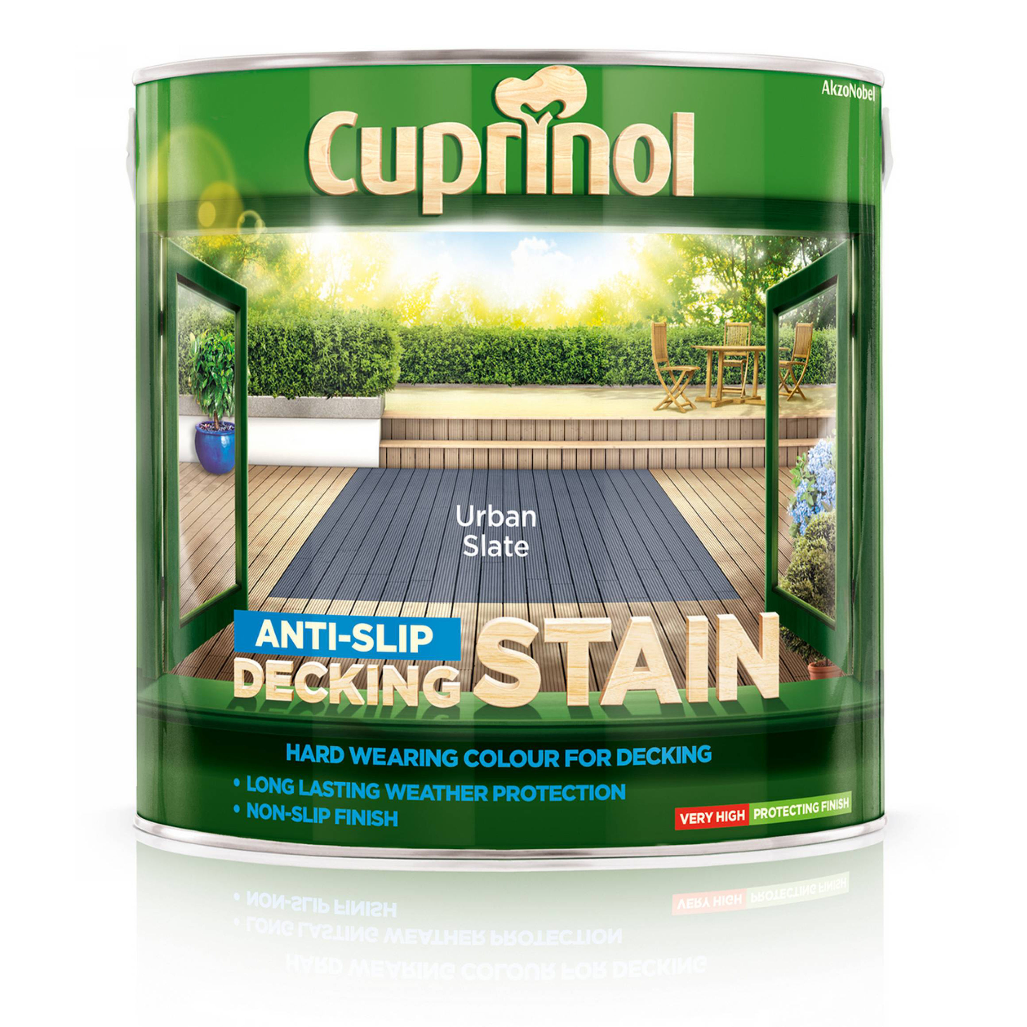 Cuprinol Anti-Slip Decking Stain Urban Slate 2.5L