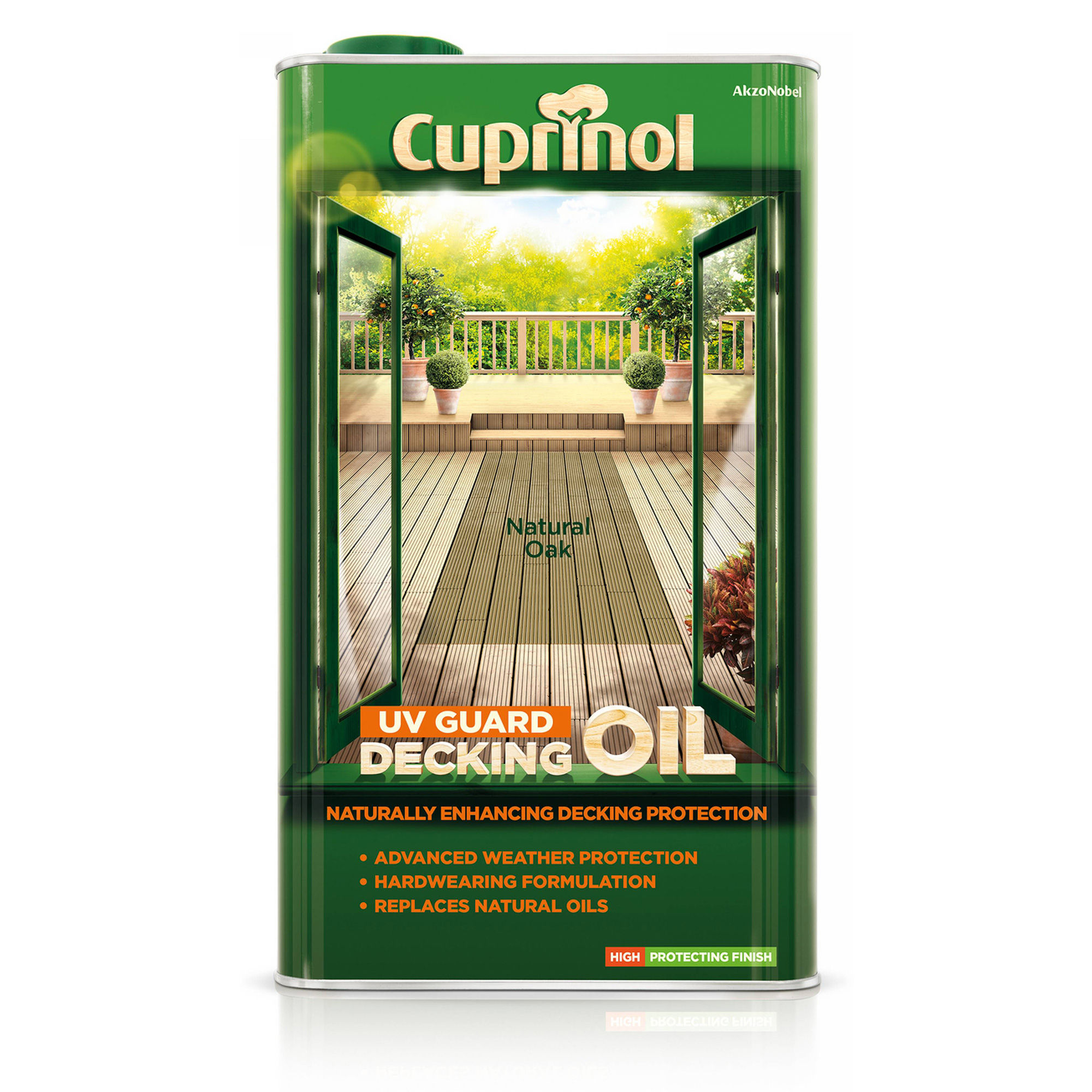 Cuprinol UV Guard Decking Oil Natural Oak 5L