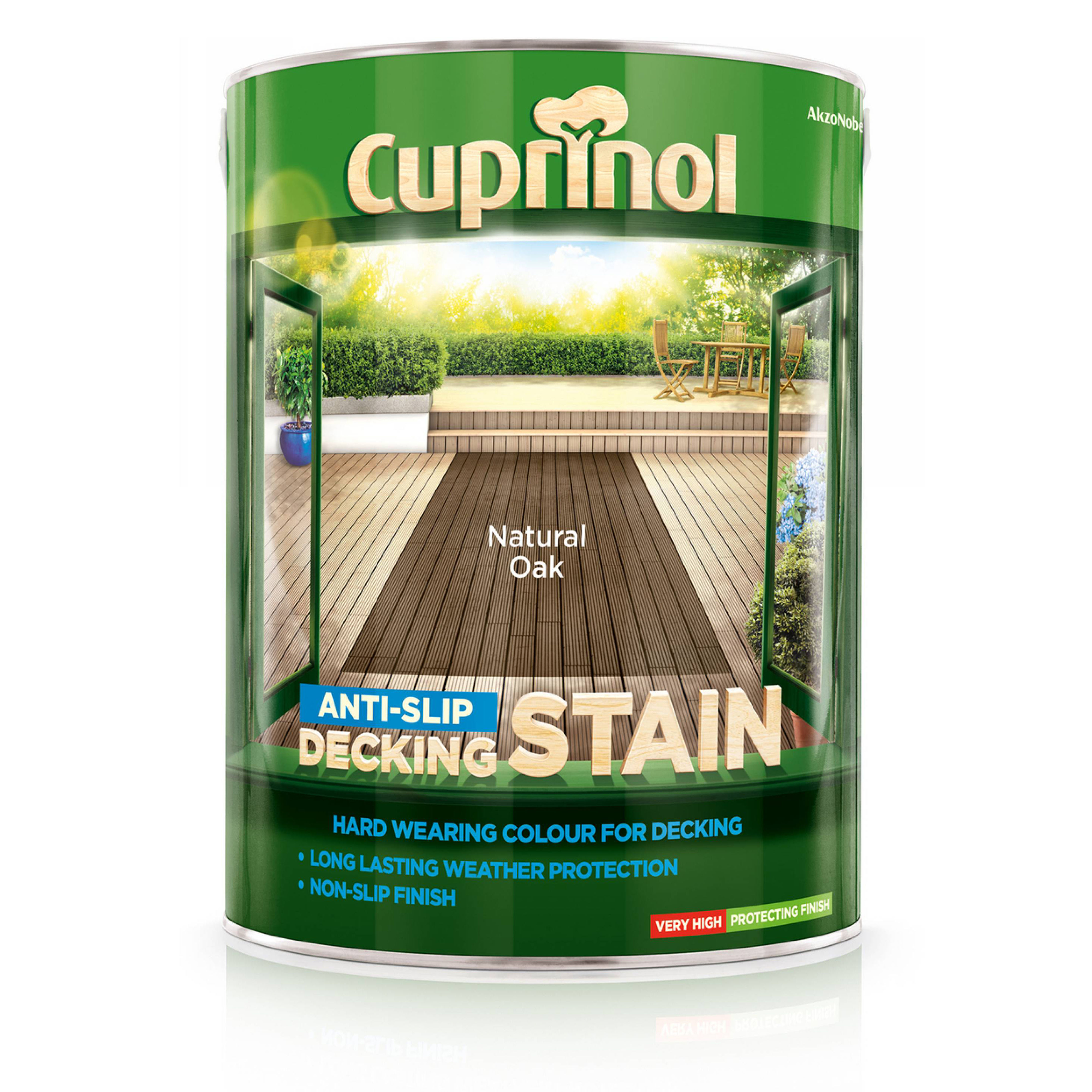 Cuprinol Anti-Slip Decking Stain Natural Oak 5L