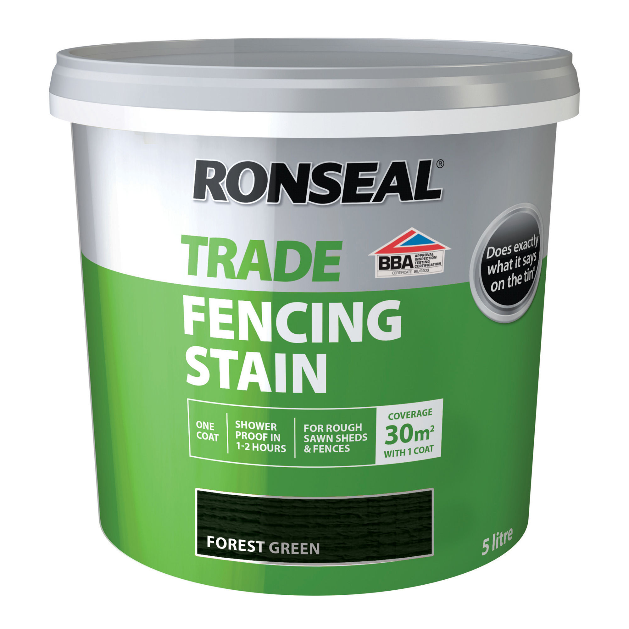 Ronseal Trade Fencing Stain Forest Green 5L