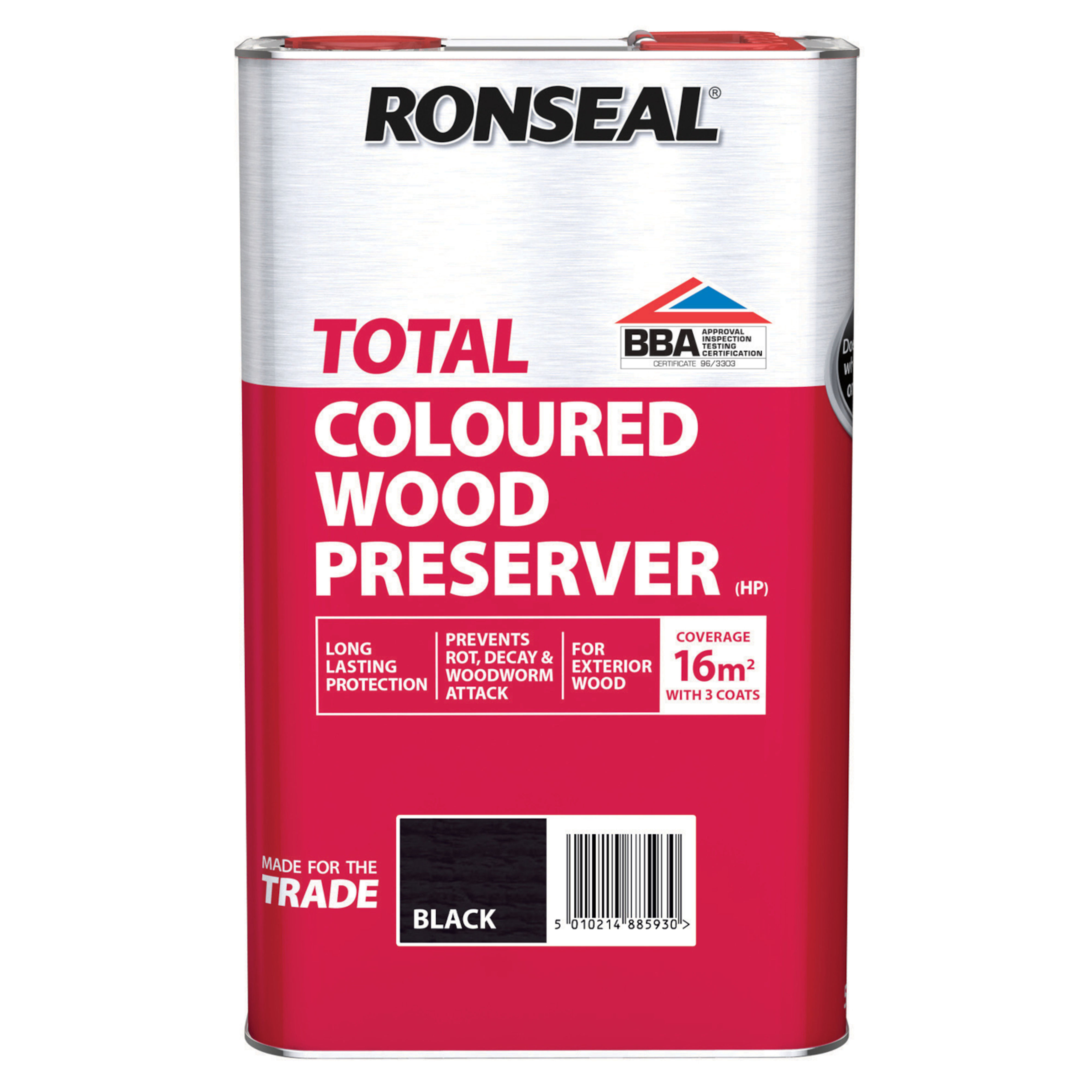 Ronseal Trade Total Wood Preserver Black 5L