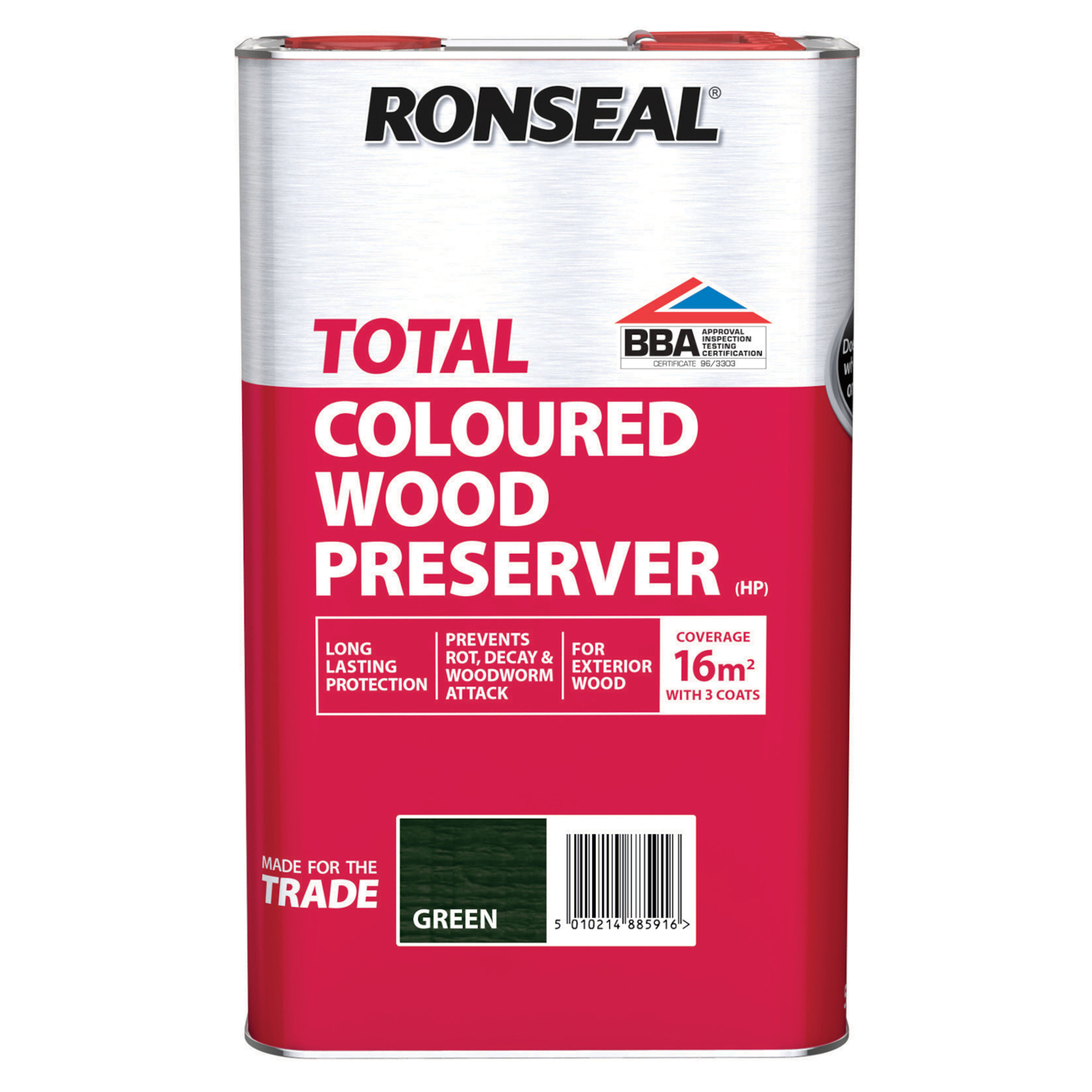 Ronseal Trade Total Wood Preserver Green 5L
