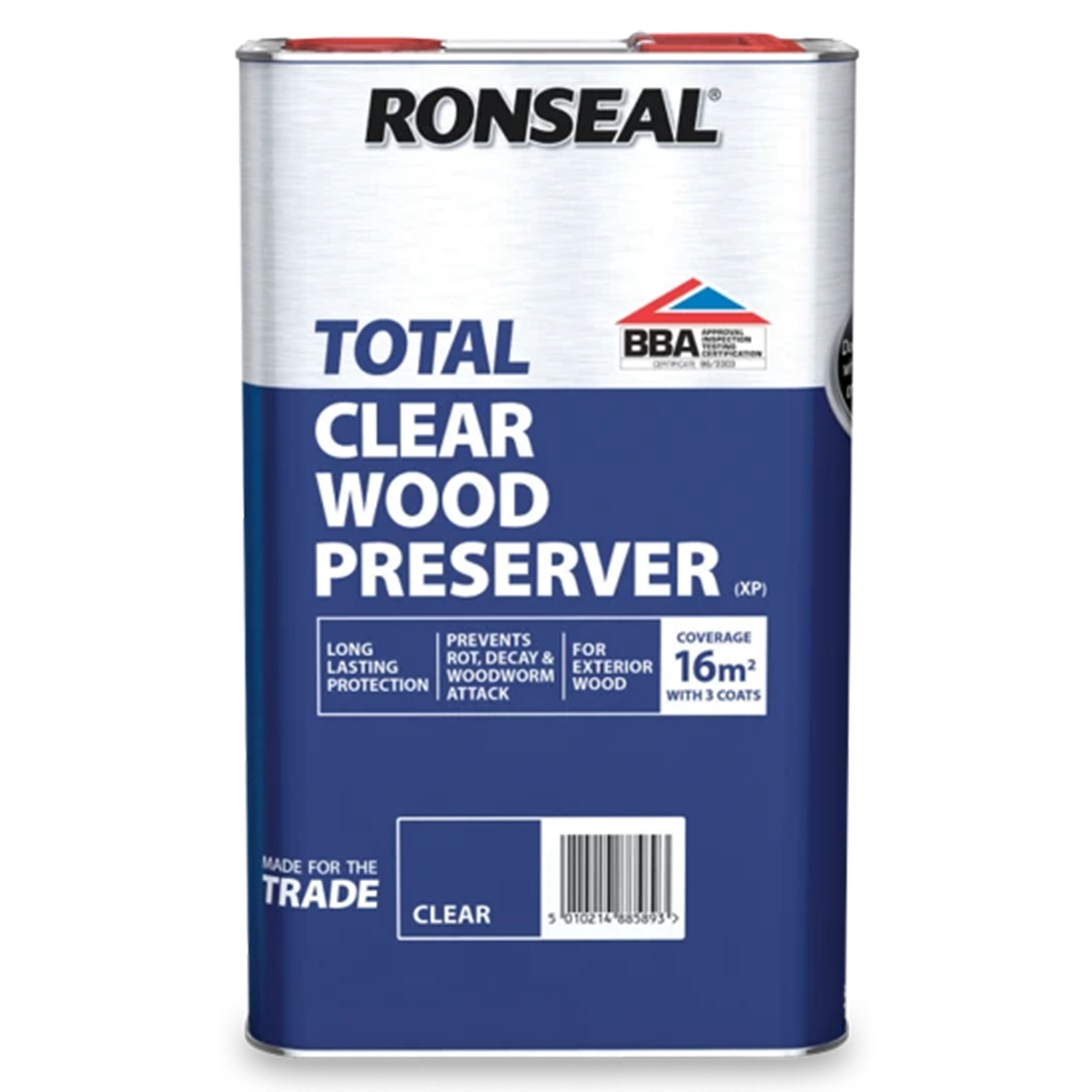 Ronseal Trade Total Wood Preserver Clear 5L