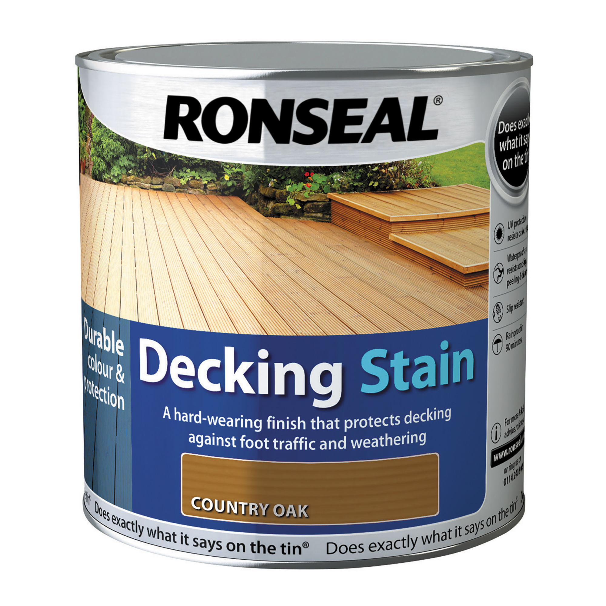 Ronseal Decking Stain Country Oak 2.5L