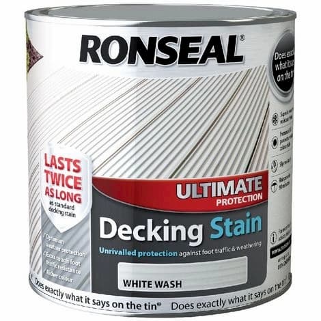 Ronseal Ultimate Protection Decking Stain 2.5 Litres White Wash