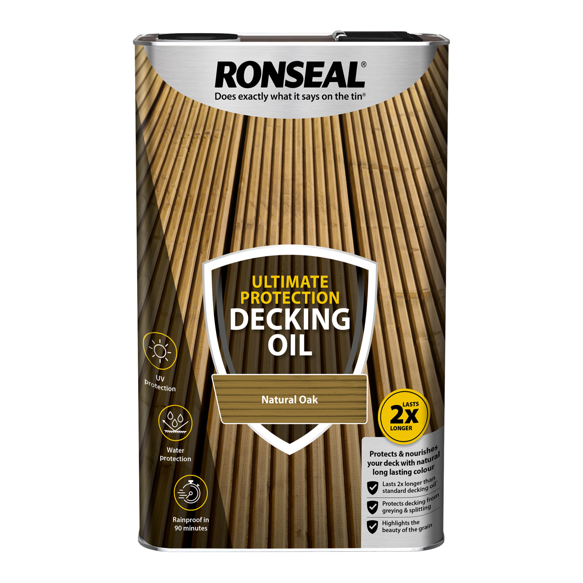 Ronseal Ultimate Protection Decking Oil Natural Oak 5L