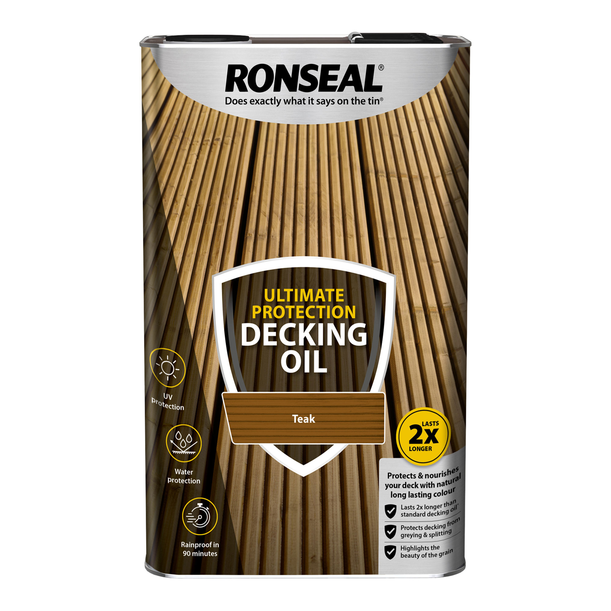 Ronseal Ultimate Protection Decking Oil Teak 5L