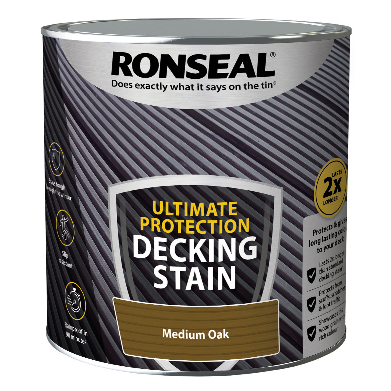 Ronseal Ultimate Protection Decking Stain - Medium Oak (2.5L)