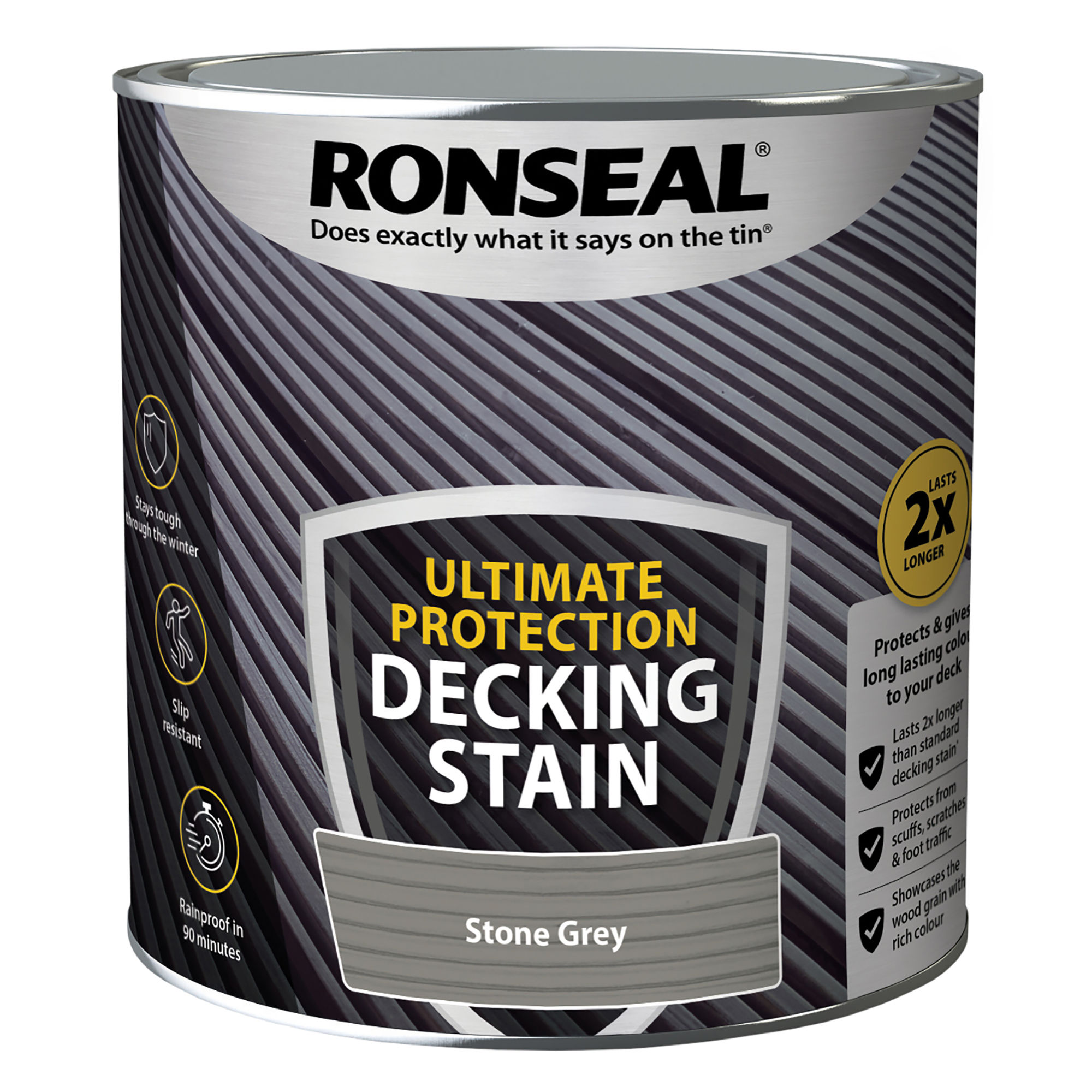 Ronseal Ultimate Protection Decking Stain - Stone Grey (2.5L)