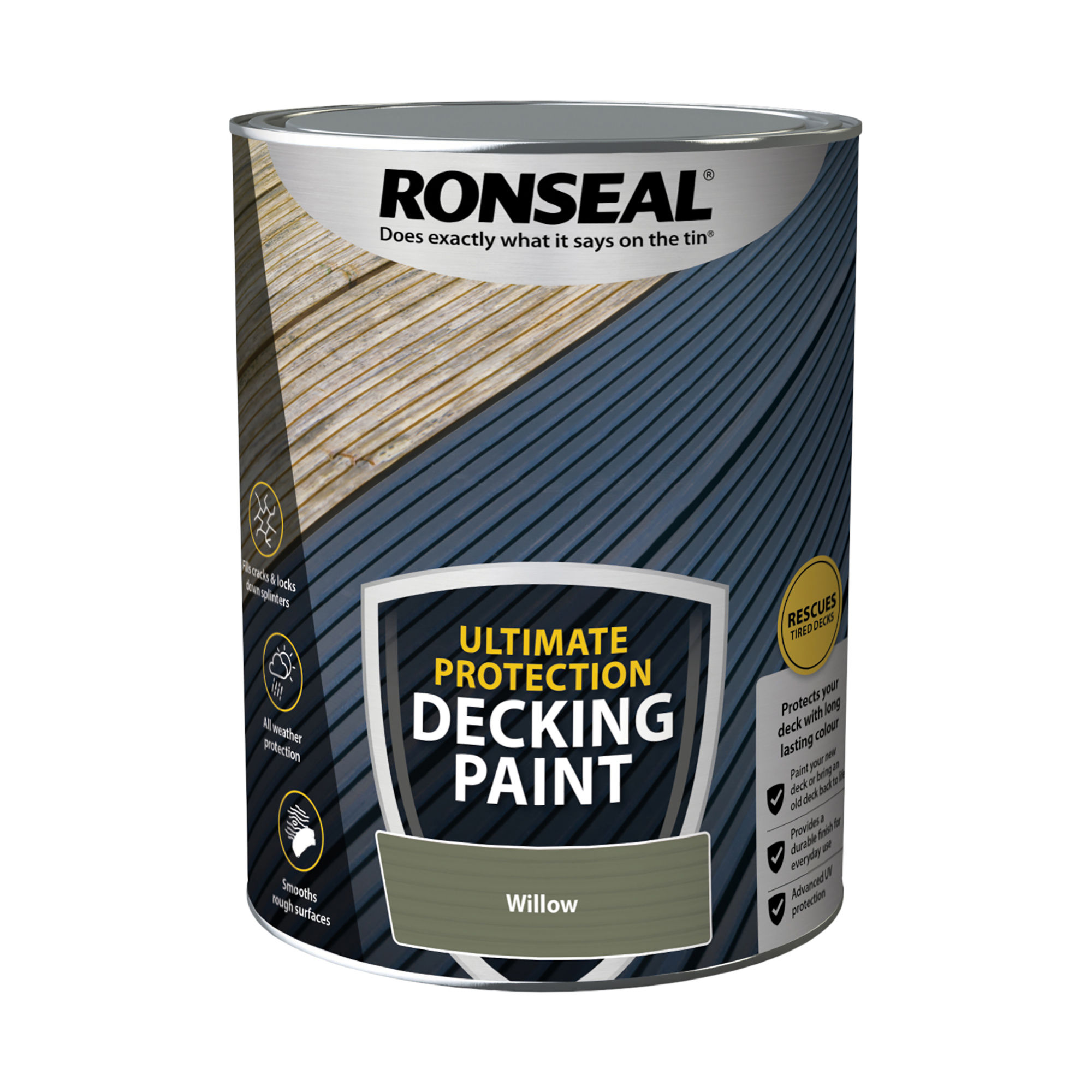 Ronseal Ultimate Protection Sage Decking Paint 5L - View #3