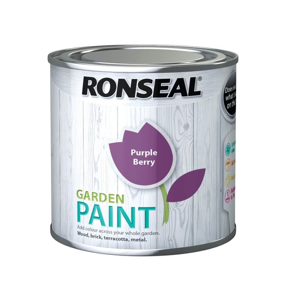 Ronseal Garden Paint 250ml Purple Berry