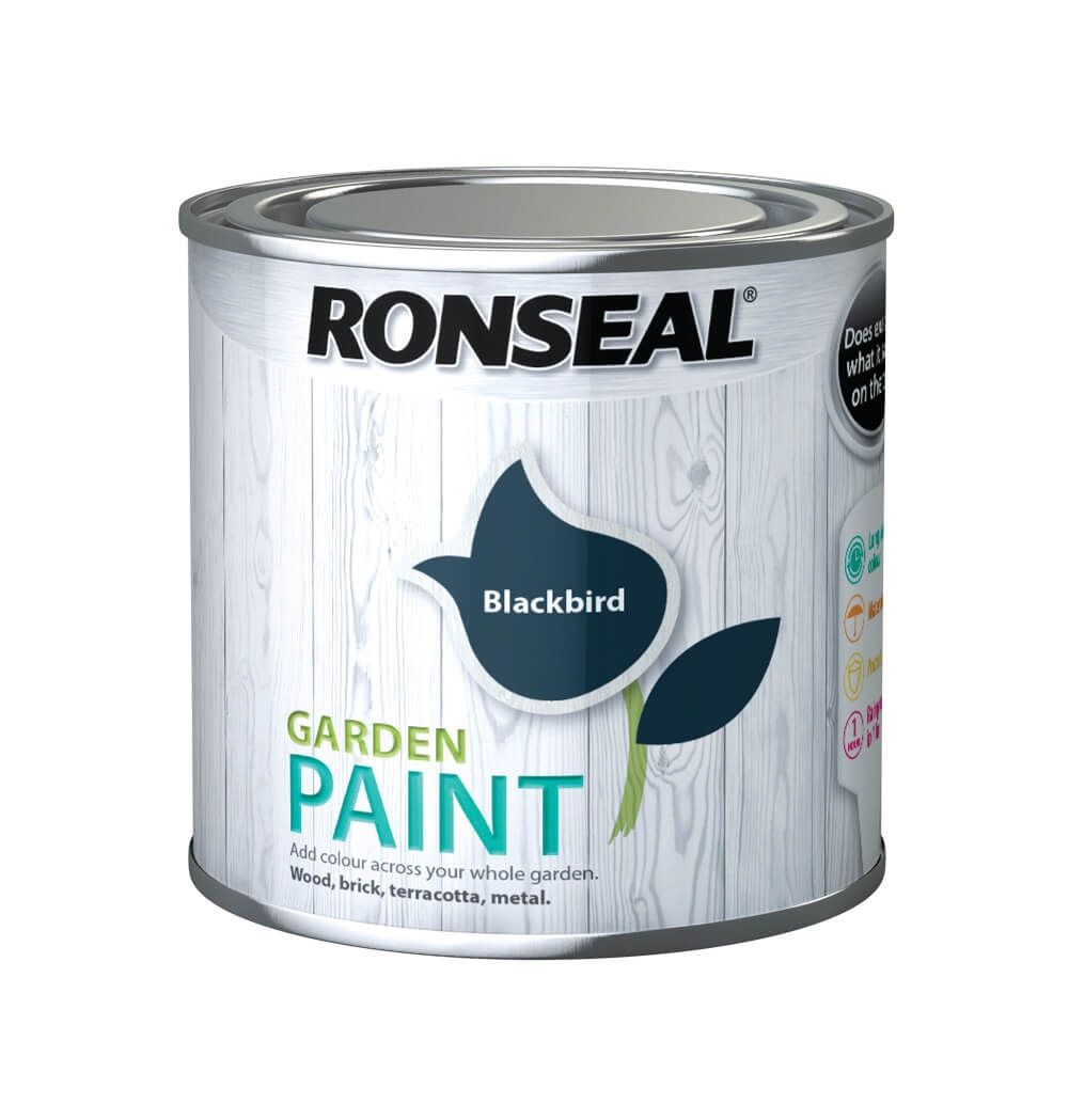Ronseal Garden Paint 250ml Blackbird