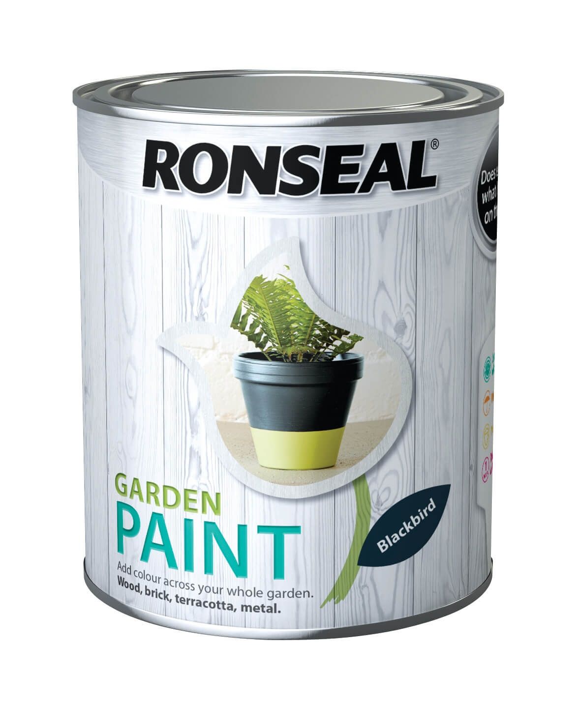Ronseal Garden Paint 750ml Blackbird
