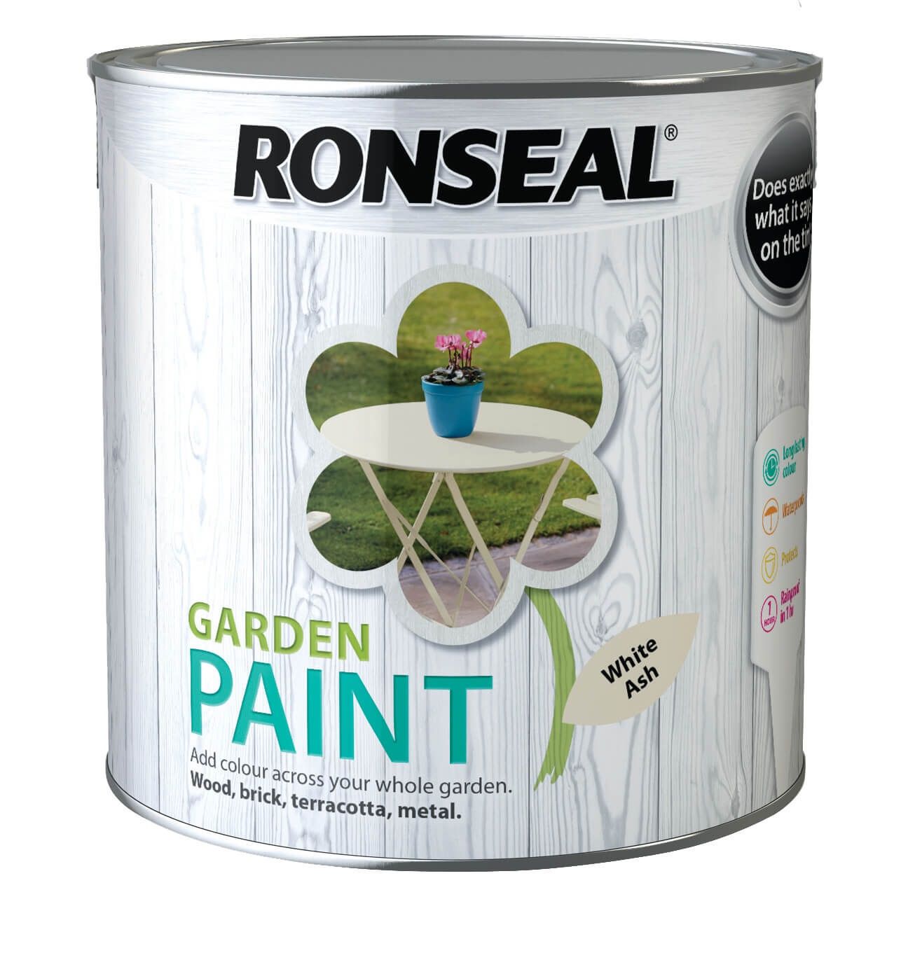 Ronseal Garden Paint 2.5 Litres White Ash