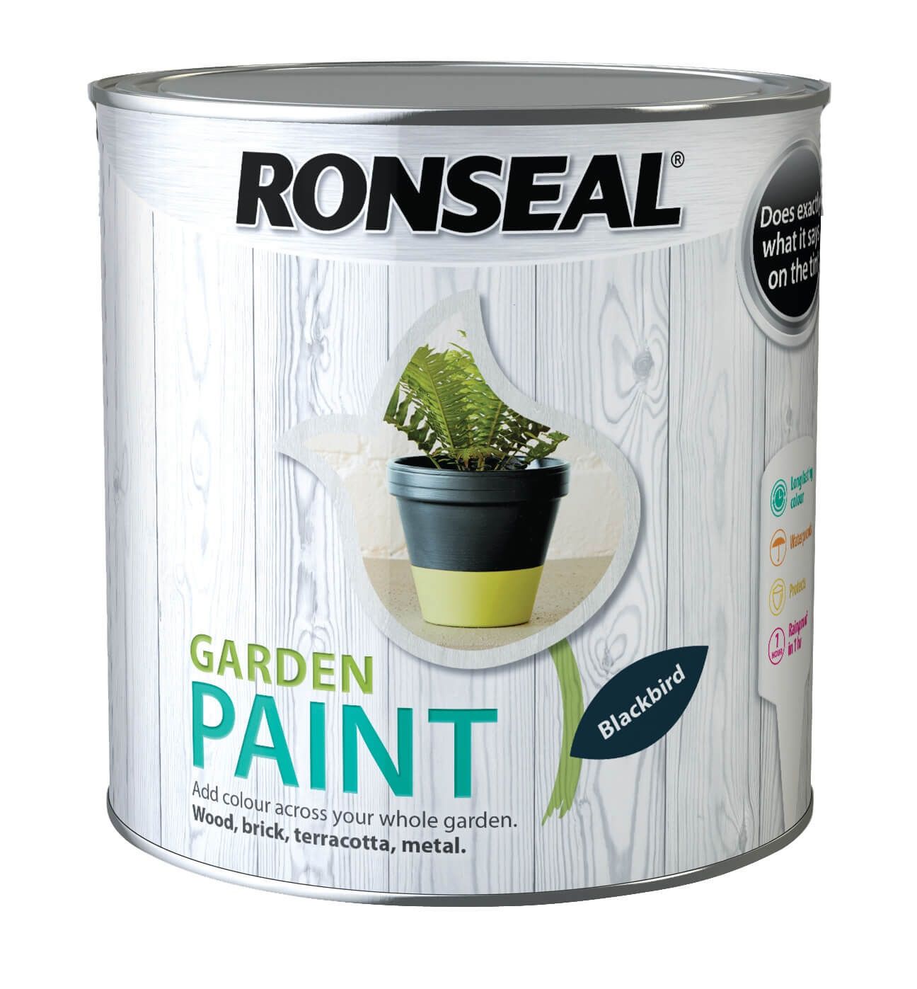 Ronseal Garden Paint Blackbird 2.5L