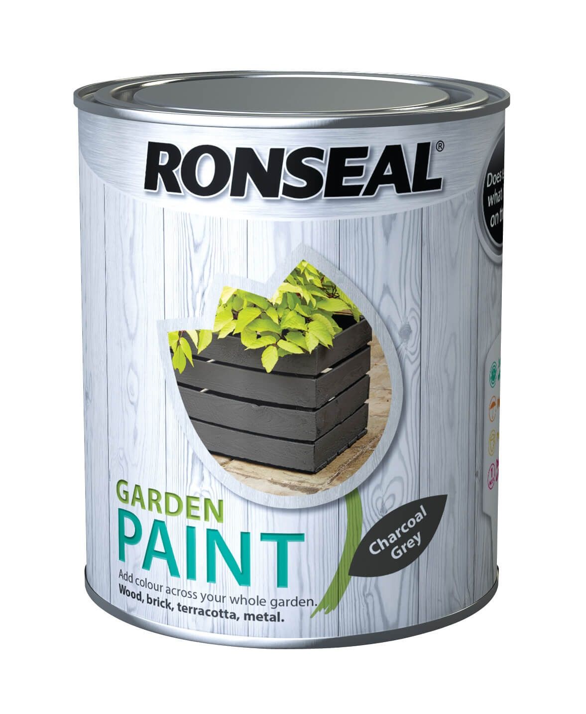 Ronseal Garden Paint 750ml Charcoal Grey